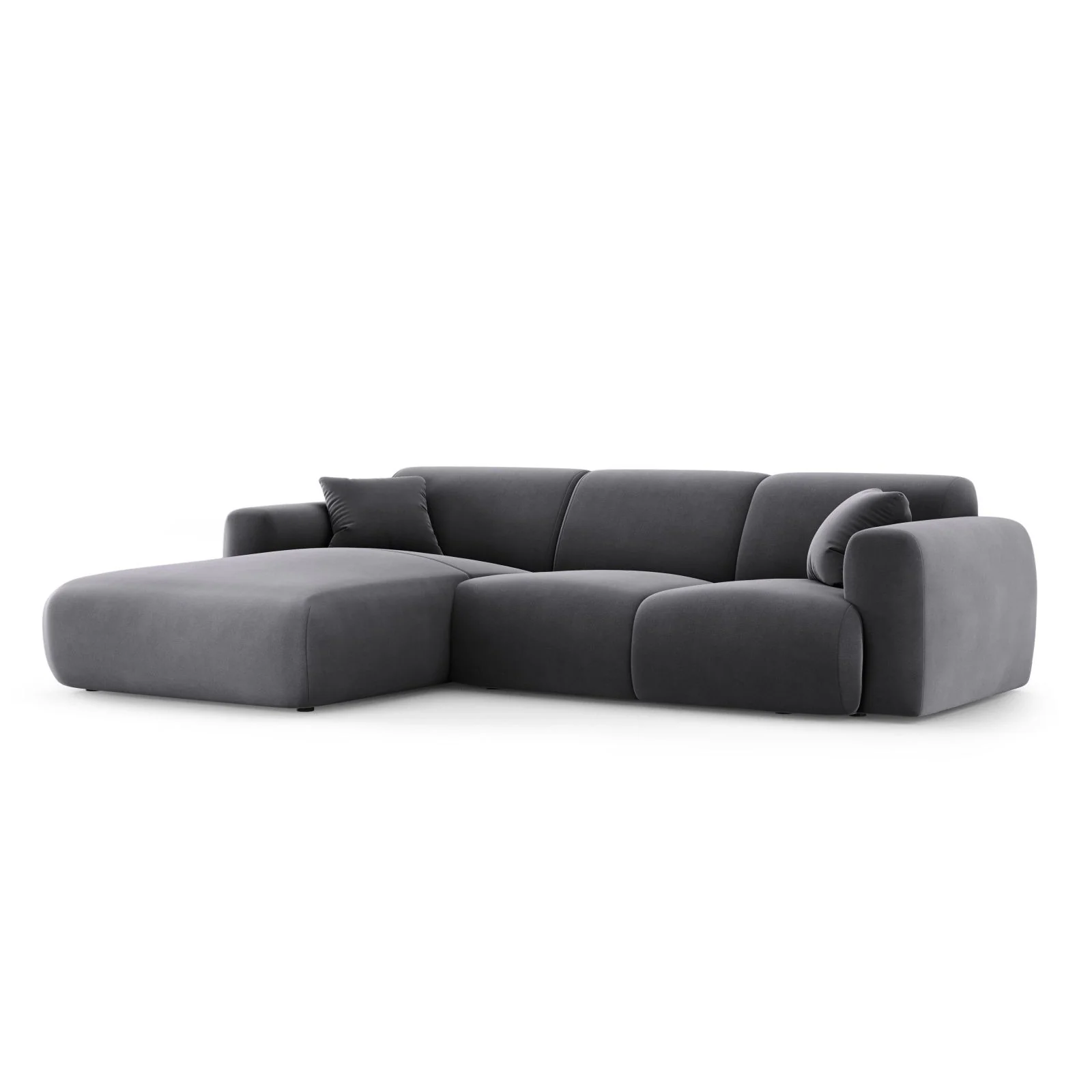 Nolio 4-Sitzer Ecksofa, Linke Seite, aus Samt oder Chenille, 260x170x72 cm - Image 70