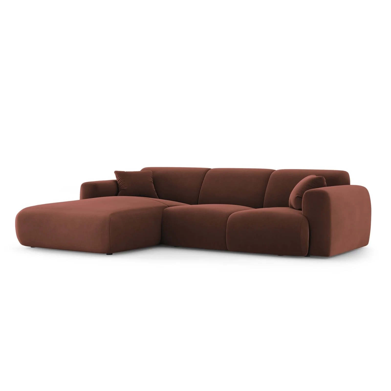Nolio 4-Sitzer Ecksofa, Linke Seite, aus Samt oder Chenille, 260x170x72 cm - Image 76
