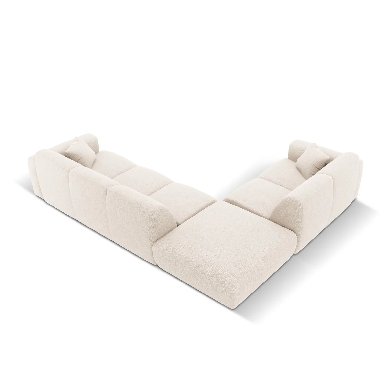 Nolio 4-Sitzer Ecksofa, Linke Seite, aus Samt oder Chenille, 315x250 cm - Image 5