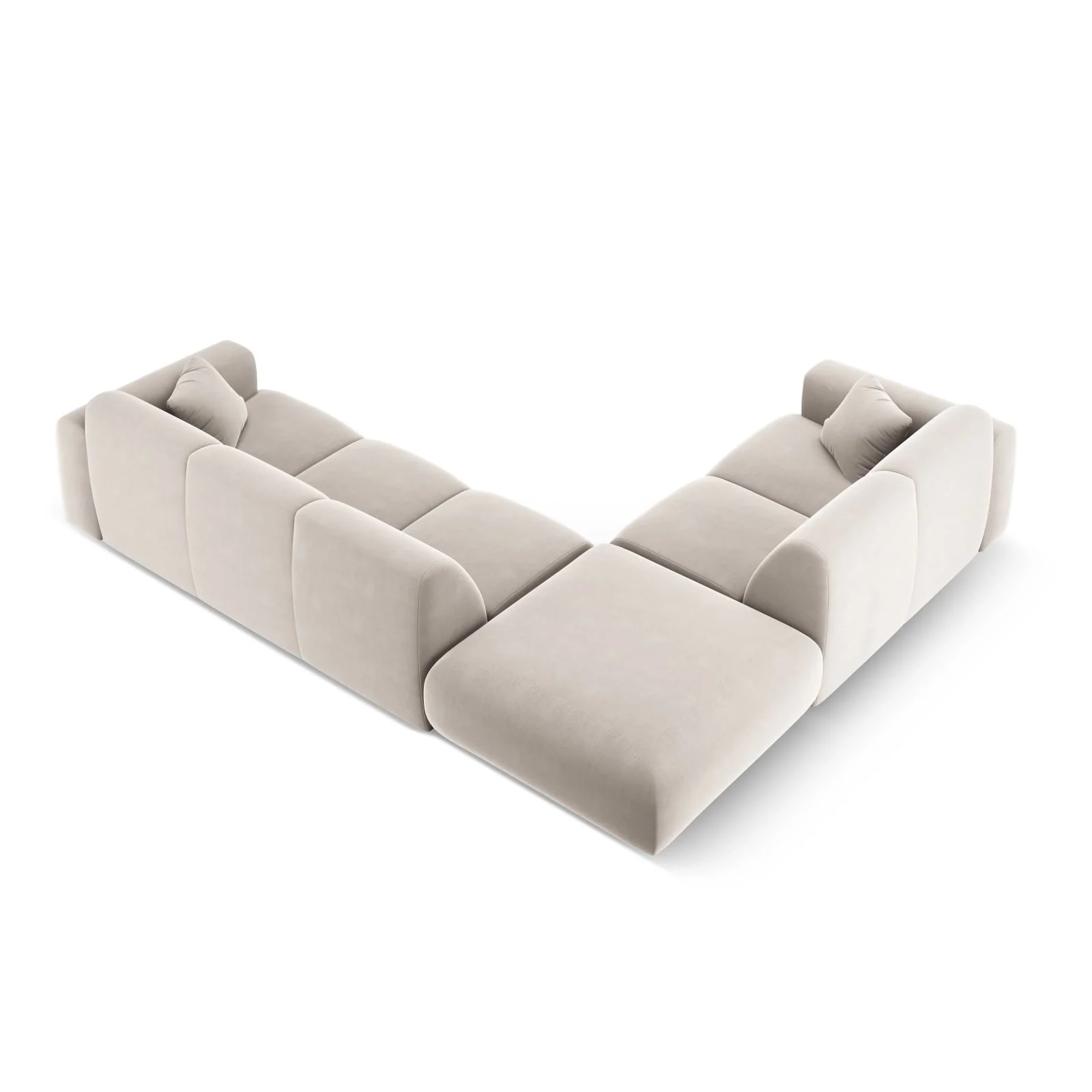 Nolio 4-Sitzer Ecksofa, Linke Seite, aus Samt oder Chenille, 315x250 cm - Image 59