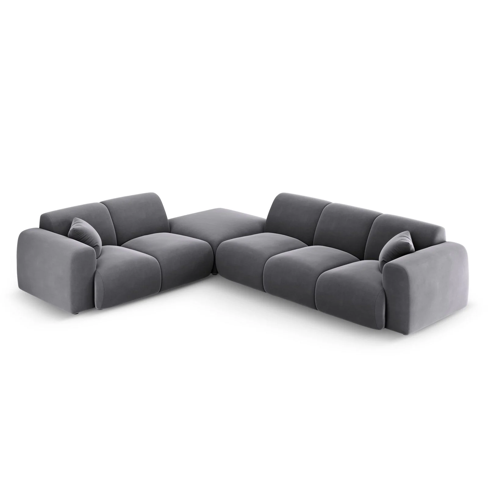 Nolio 4-Sitzer Ecksofa, Linke Seite, aus Samt oder Chenille, 315x250 cm - Image 67
