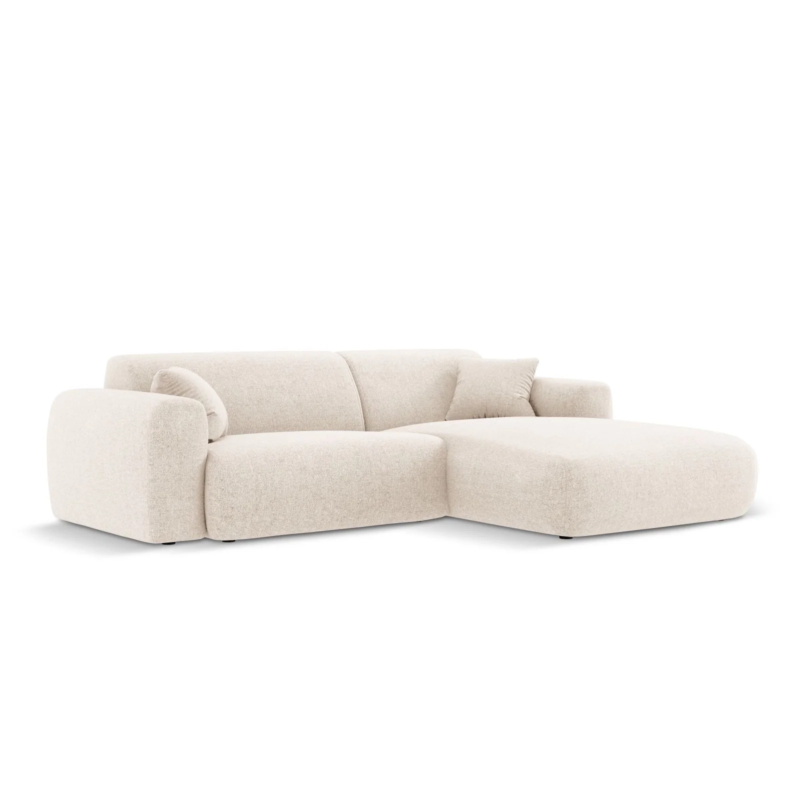 Nolio 4-Sitzer Ecksofa, Rechte Seite, aus Samt oder Chenille, 235x170x72 cm - Image 4