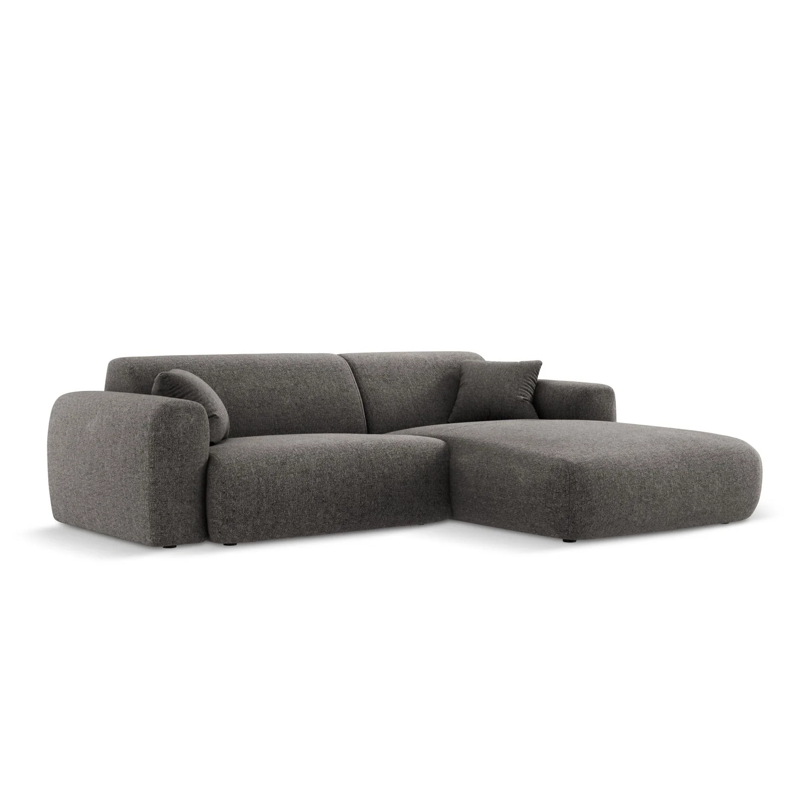 Nolio 4-Sitzer Ecksofa, Rechte Seite, aus Samt oder Chenille, 235x170x72 cm - Image 46