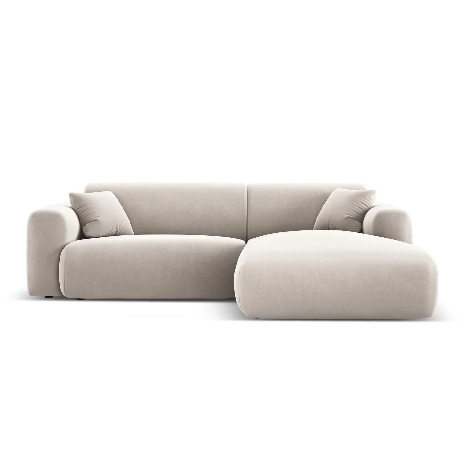 Nolio 4-Sitzer Ecksofa, Rechte Seite, aus Samt oder Chenille, 235x170x72 cm - Image 55