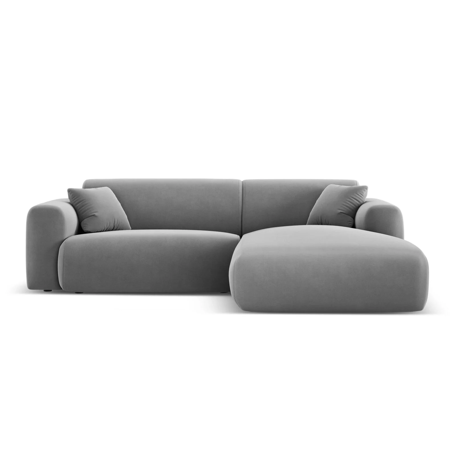 Nolio 4-Sitzer Ecksofa, Rechte Seite, aus Samt oder Chenille, 235x170x72 cm - Image 61