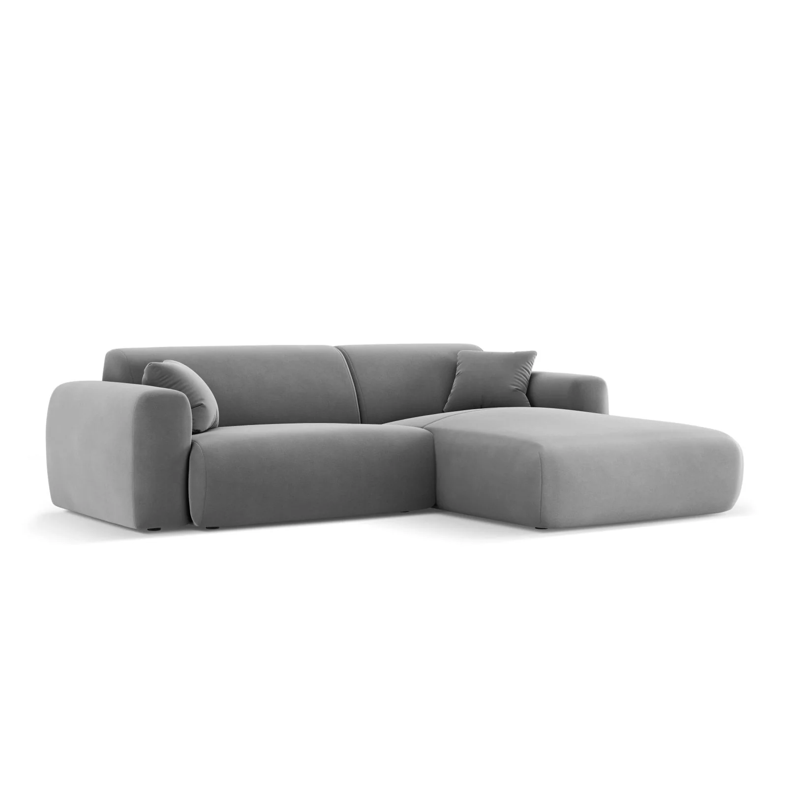 Nolio 4-Sitzer Ecksofa, Rechte Seite, aus Samt oder Chenille, 235x170x72 cm - Image 64