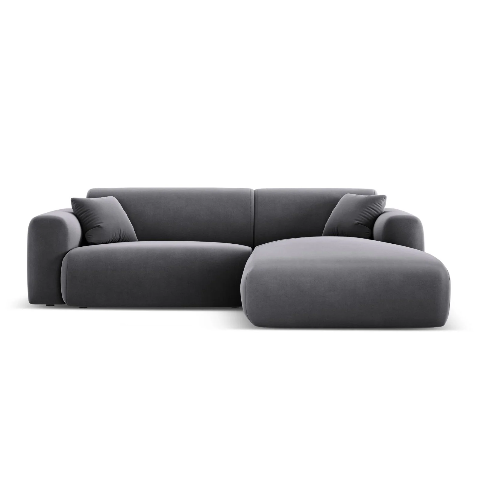 Nolio 4-Sitzer Ecksofa, Rechte Seite, aus Samt oder Chenille, 235x170x72 cm - Image 67