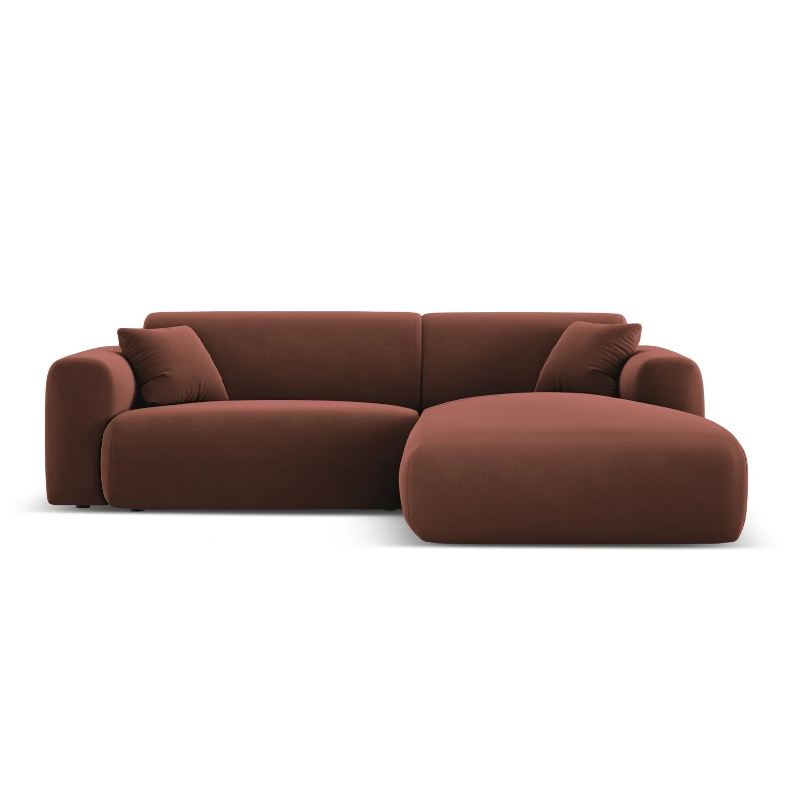 Nolio 4-Sitzer Ecksofa, Rechte Seite, aus Samt oder Chenille, 235x170x72 cm - Image 73