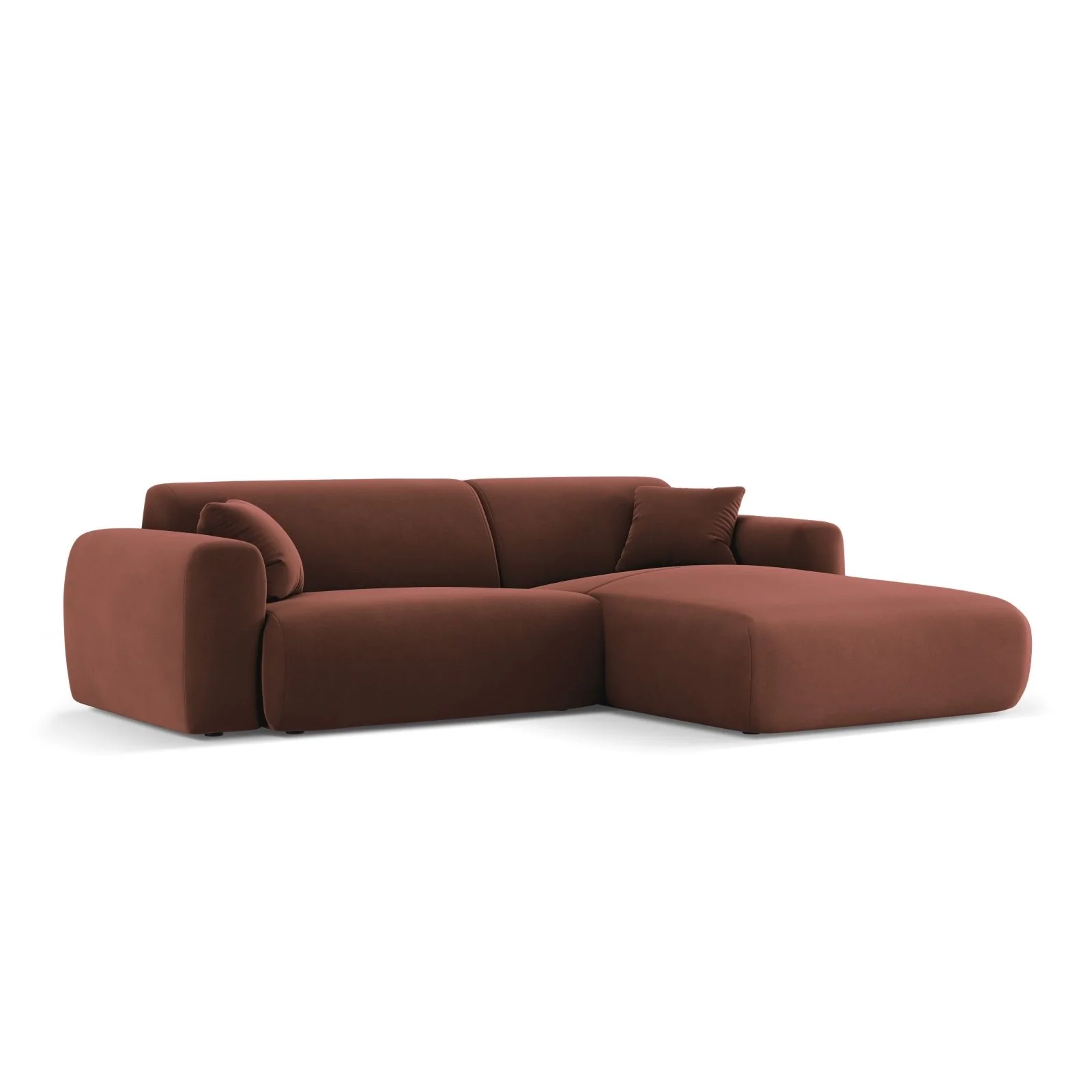 Nolio 4-Sitzer Ecksofa, Rechte Seite, aus Samt oder Chenille, 235x170x72 cm - Image 76