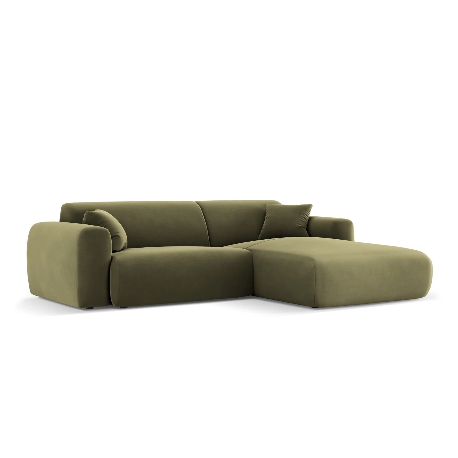 Nolio 4-Sitzer Ecksofa, Rechte Seite, aus Samt oder Chenille, 235x170x72 cm - Image 82