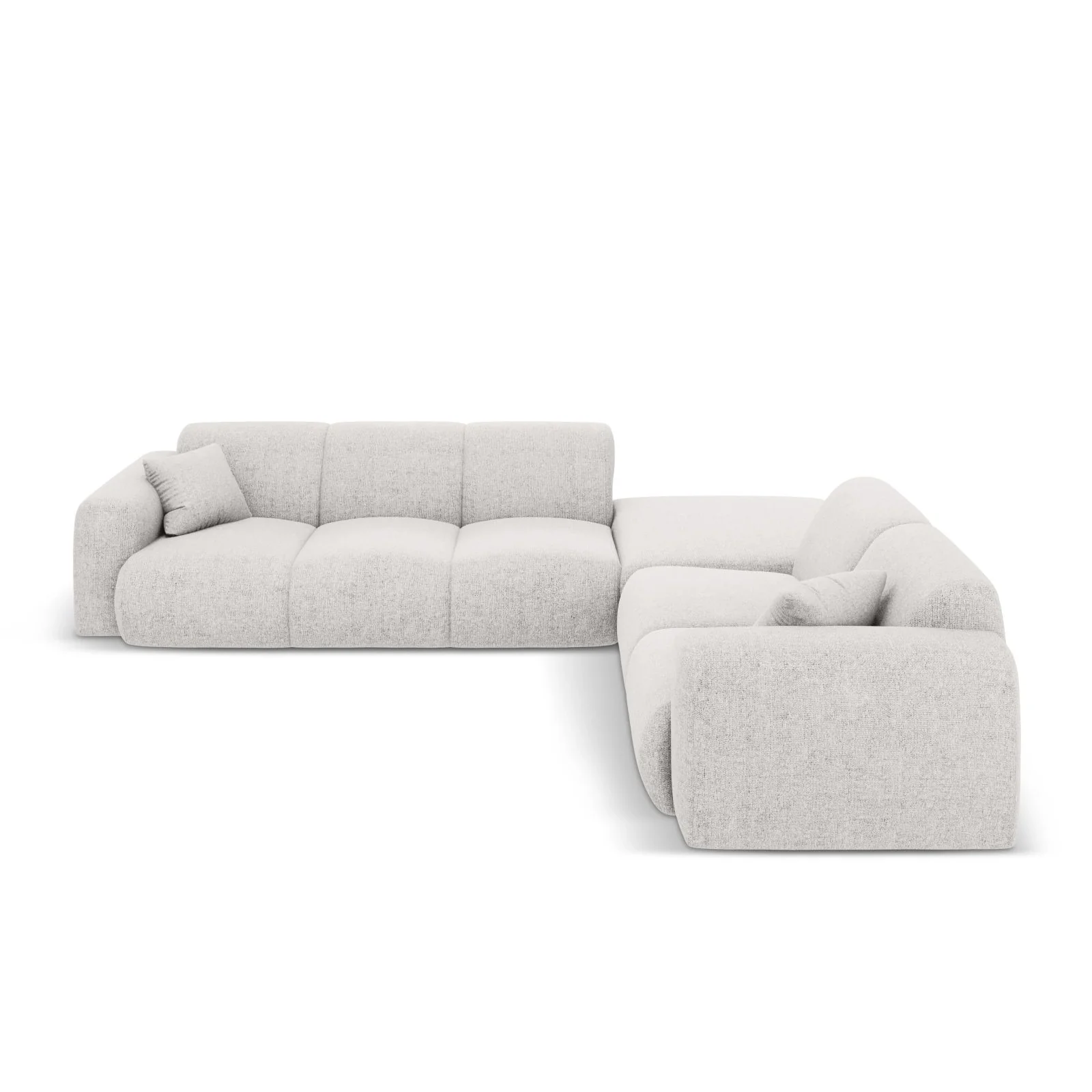 Nolio 4-Sitzer Ecksofa, Rechte Seite, aus Samt oder Chenille, 315x250 cm - Image 39