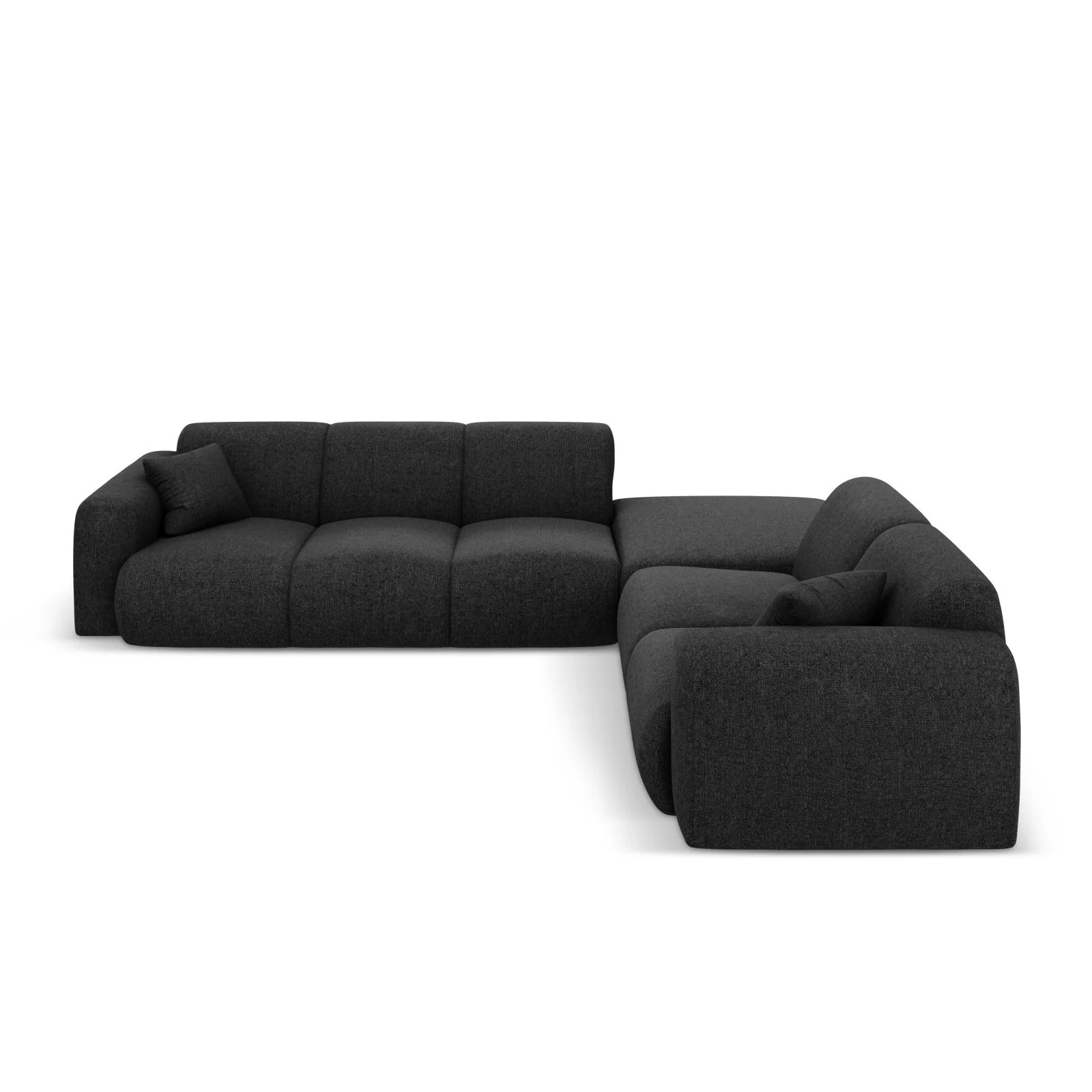 Nolio 4-Sitzer Ecksofa, Rechte Seite, aus Samt oder Chenille, 315x250 cm - Image 51