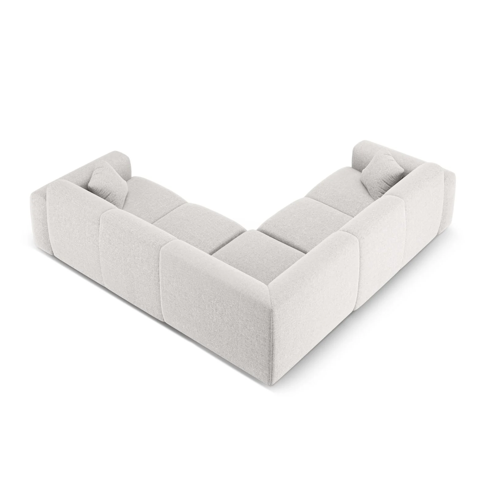 Nolio 5-Sitzer Ecksofa, symmetrisch, aus Samt oder Chenille, 252x252x72 cm - Image 34