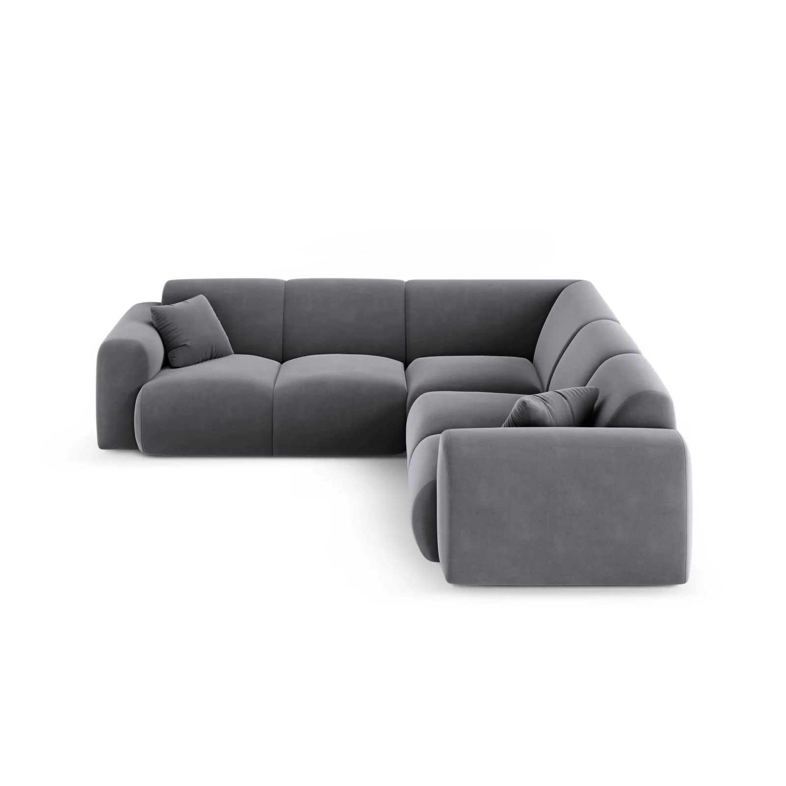 Nolio 5-Sitzer Ecksofa, symmetrisch, aus Samt oder Chenille, 252x252x72 cm - Image 58
