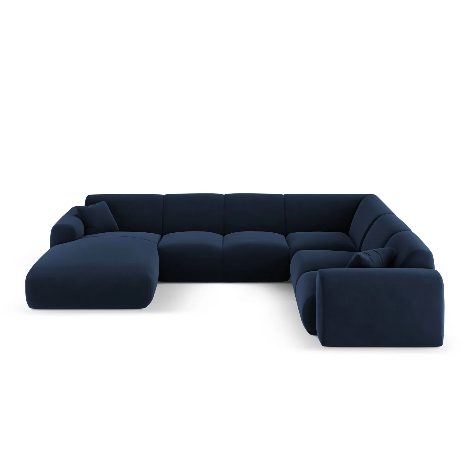 Nolio 6-Sitzer Panorama Ecksofa, Rechte Seite, aus Samt oder Chenille, 342x252x72 cm - Image 71