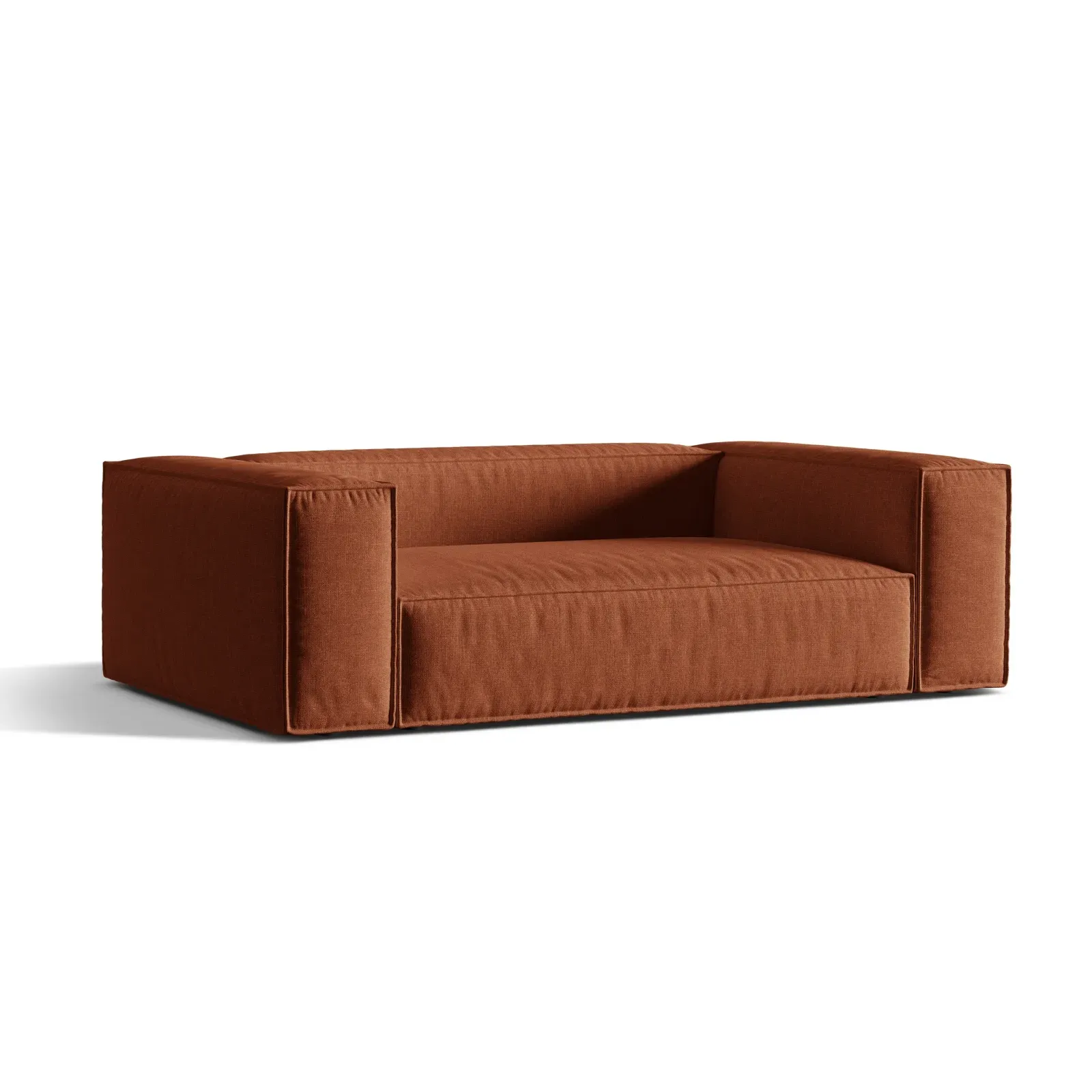 Nuria 3-Sitzer Sofa mit Bezug in Samt, Strukturstoff oder Boucle-Stoff, 210x110 cm - Image 12