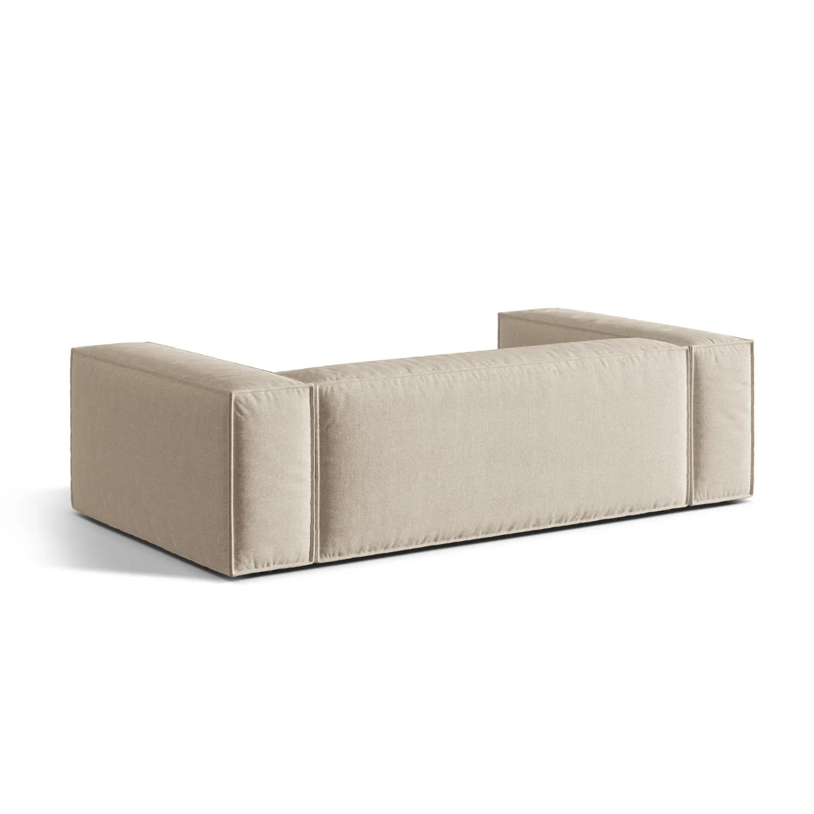 Nuria 3-Sitzer Sofa mit Bezug in Samt, Strukturstoff oder Boucle-Stoff, 210x110 cm - Image 3