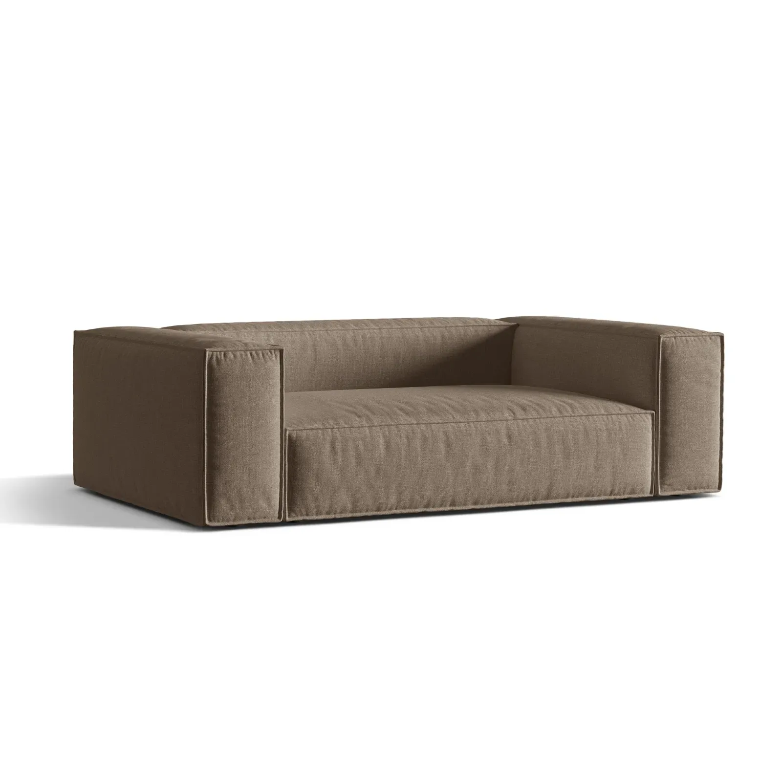 Nuria 3-Sitzer Sofa mit Bezug in Samt, Strukturstoff oder Boucle-Stoff, 210x110 cm - Image 7