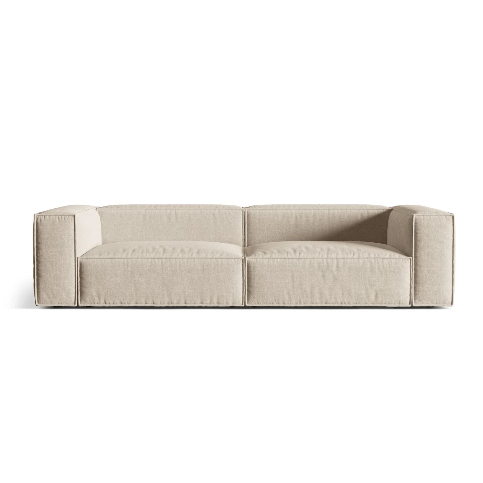 Nuria 5-Sitzer Sofa mit Bezug aus Samt, Boucle oder Strukturstoff, 110x290 cm