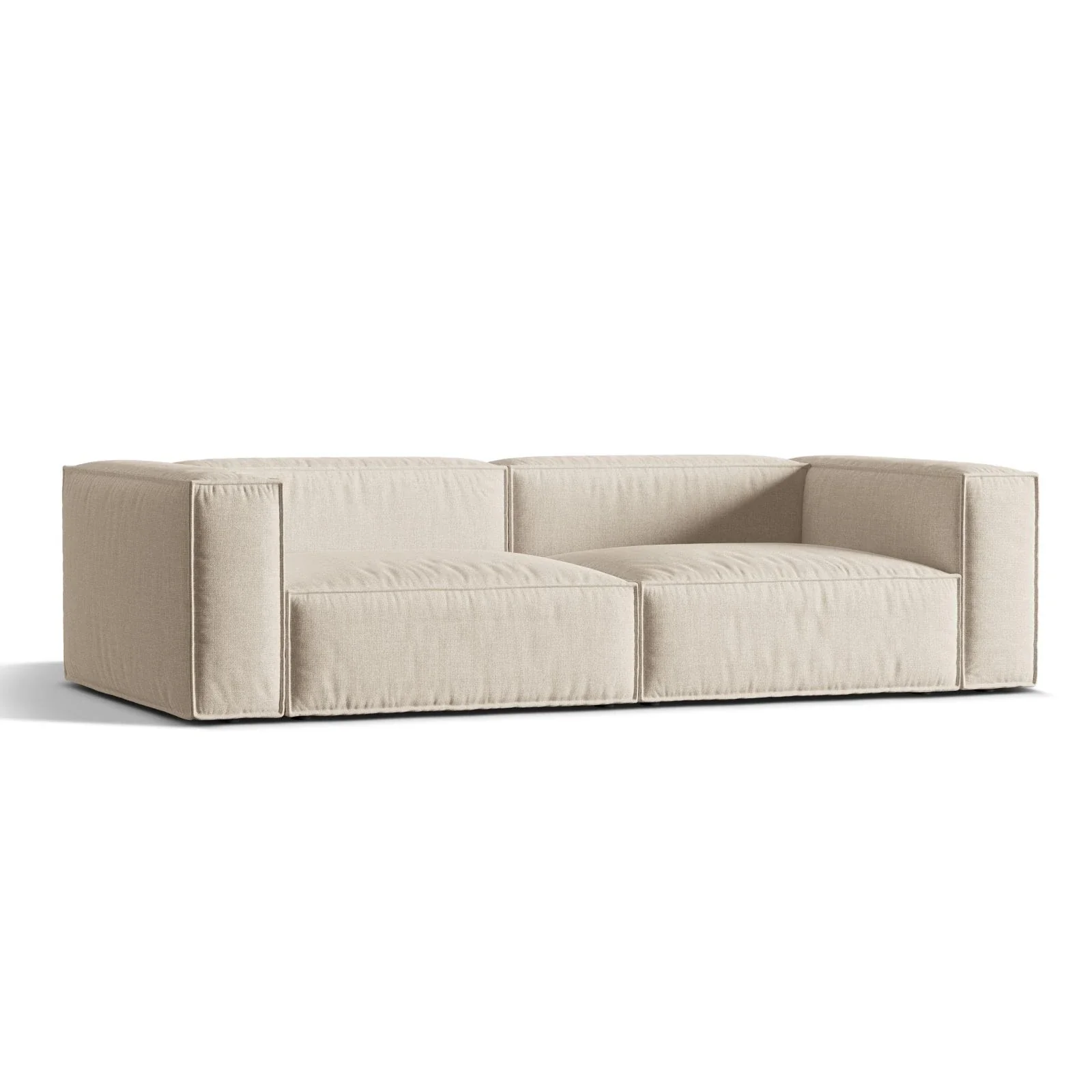 Nuria 5-Sitzer Sofa mit Bezug aus Samt, Boucle oder Strukturstoff, 110x290 cm - Image 2