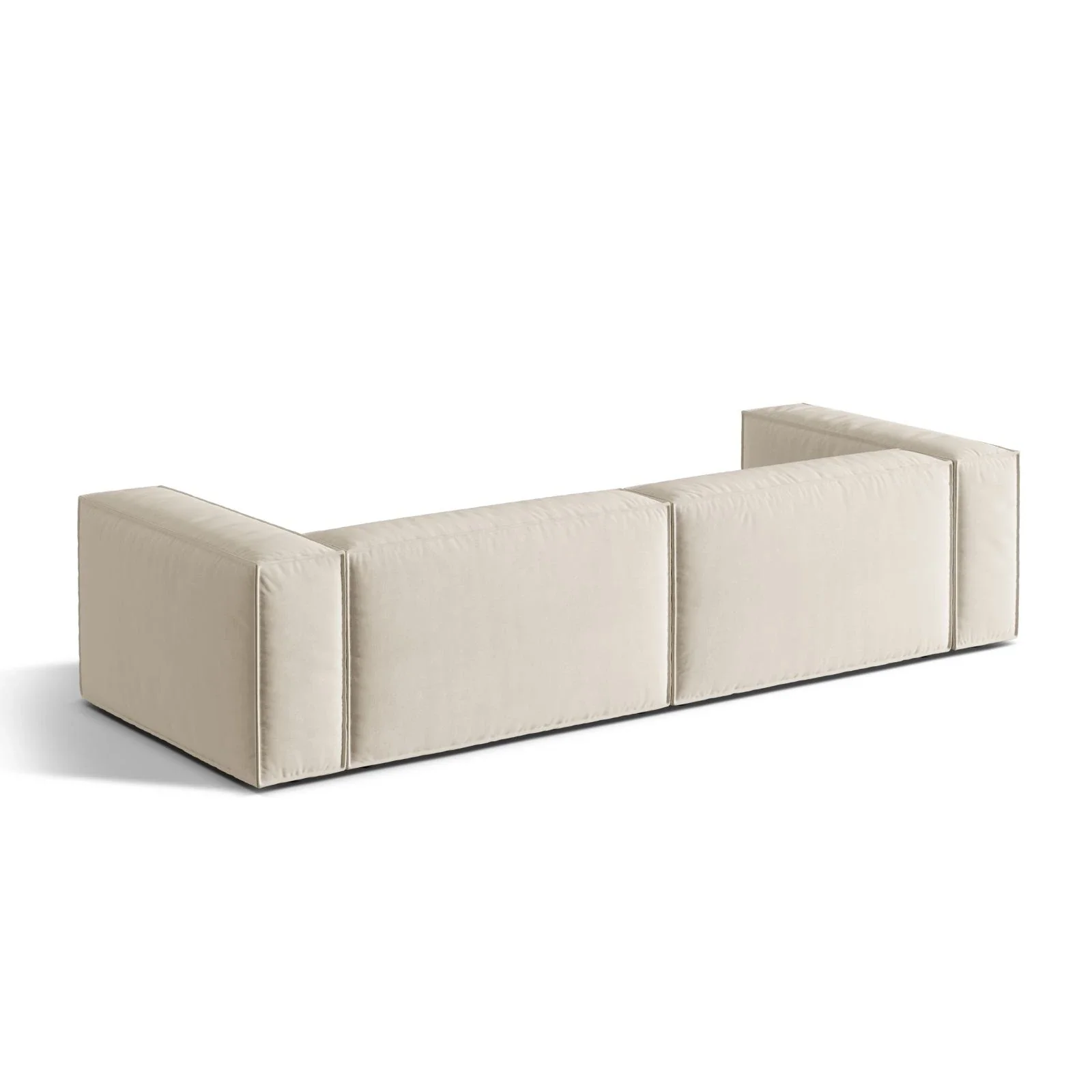Nuria 5-Sitzer Sofa mit Bezug aus Samt, Boucle oder Strukturstoff, 110x290 cm - Image 53