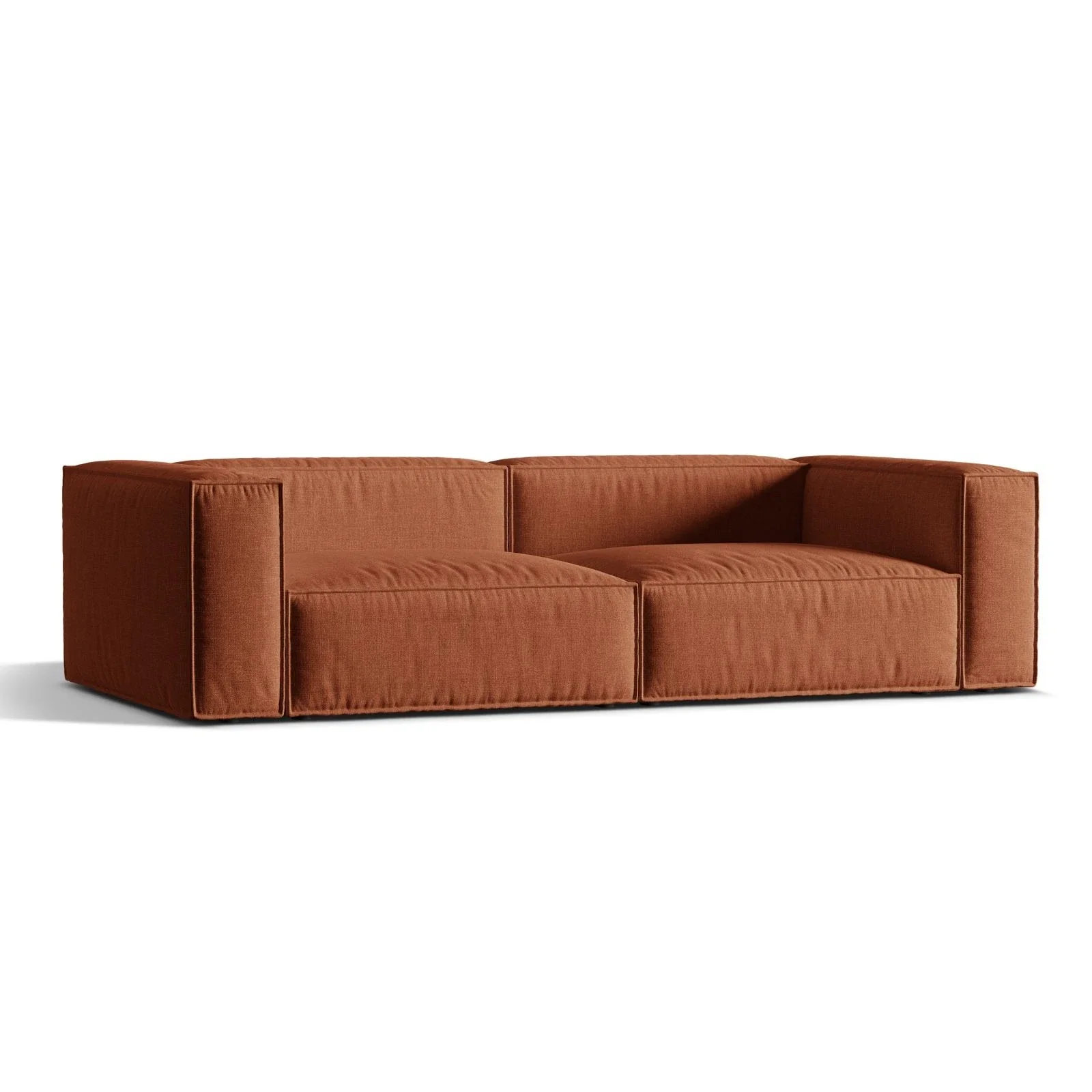 Nuria 5-Sitzer Sofa mit Bezug aus Samt, Boucle oder Strukturstoff, 110x290 cm - Image 7