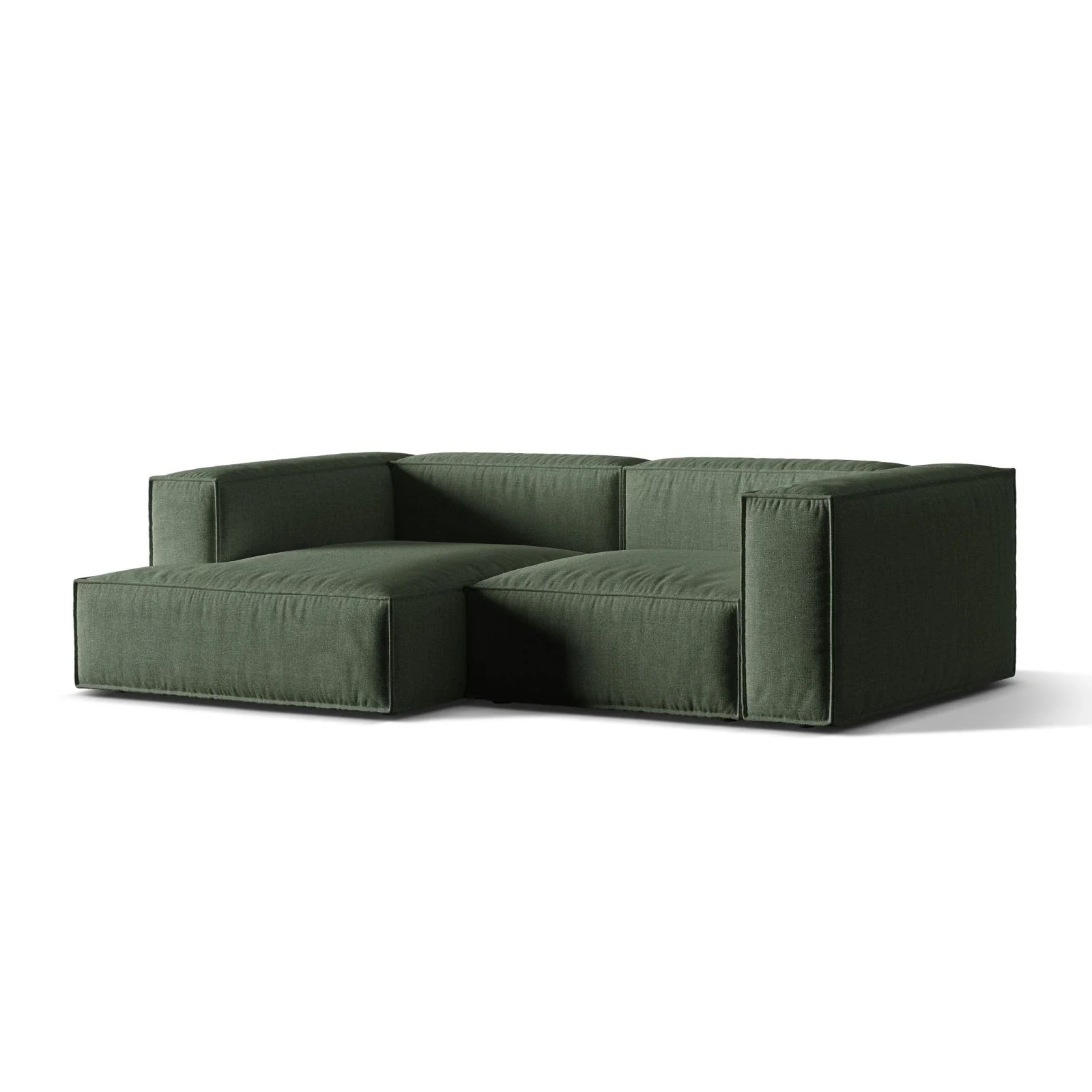 Nuria Ecksofa Links, mit Bezug aus Samt, Boucle oder Strukturstoff, 147x252 cm - Image 14