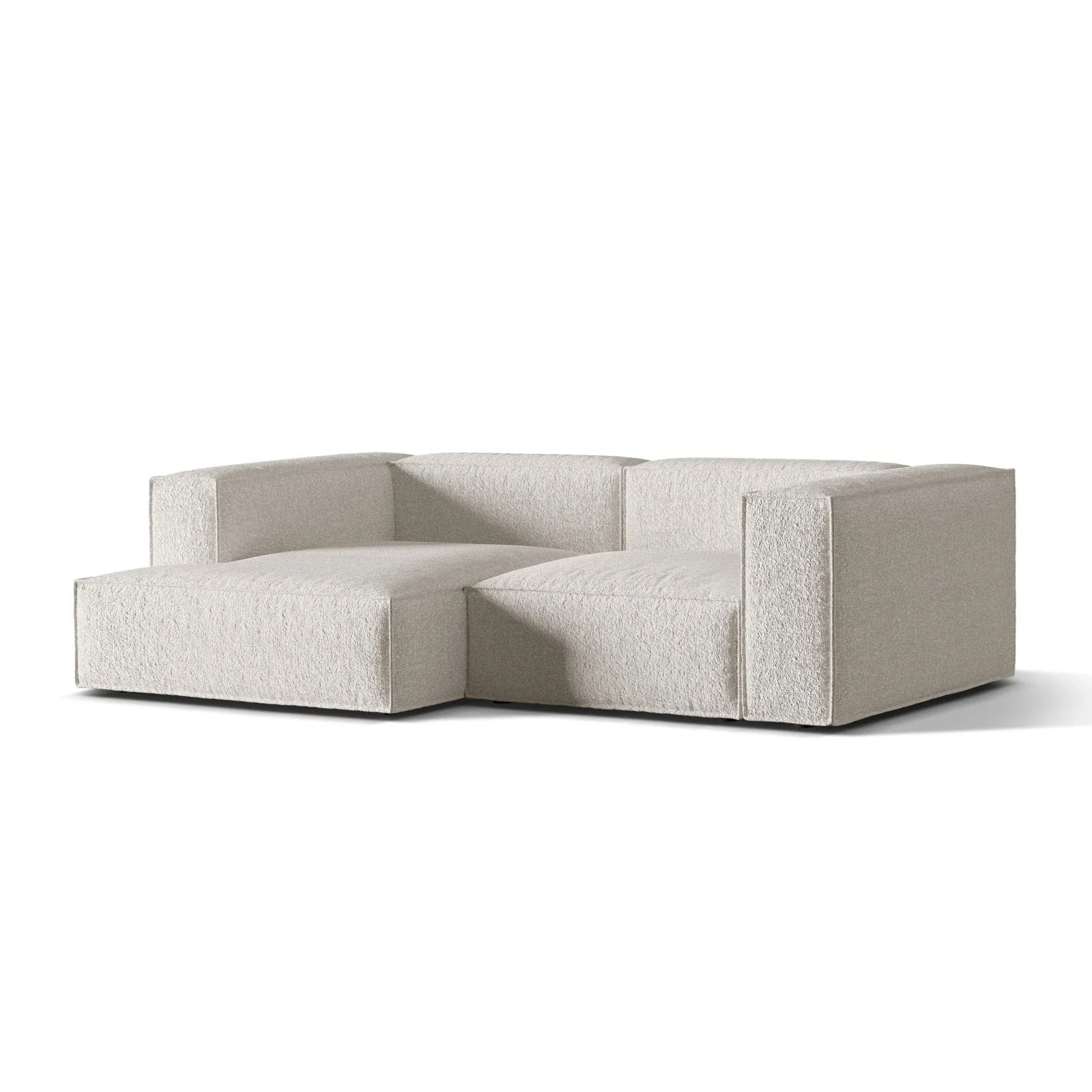 Nuria Ecksofa Links, mit Bezug aus Samt, Boucle oder Strukturstoff, 147x252 cm - Image 38