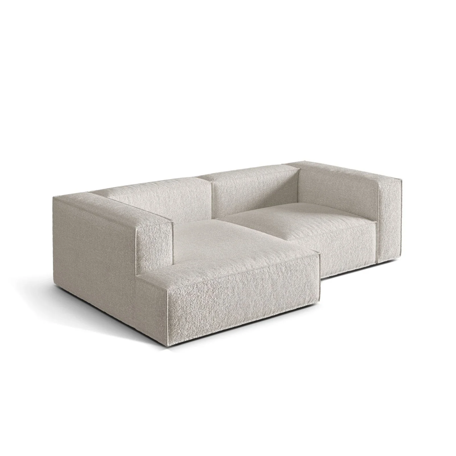 Nuria Ecksofa Links, mit Bezug aus Samt, Boucle oder Strukturstoff, 147x252 cm - Image 39