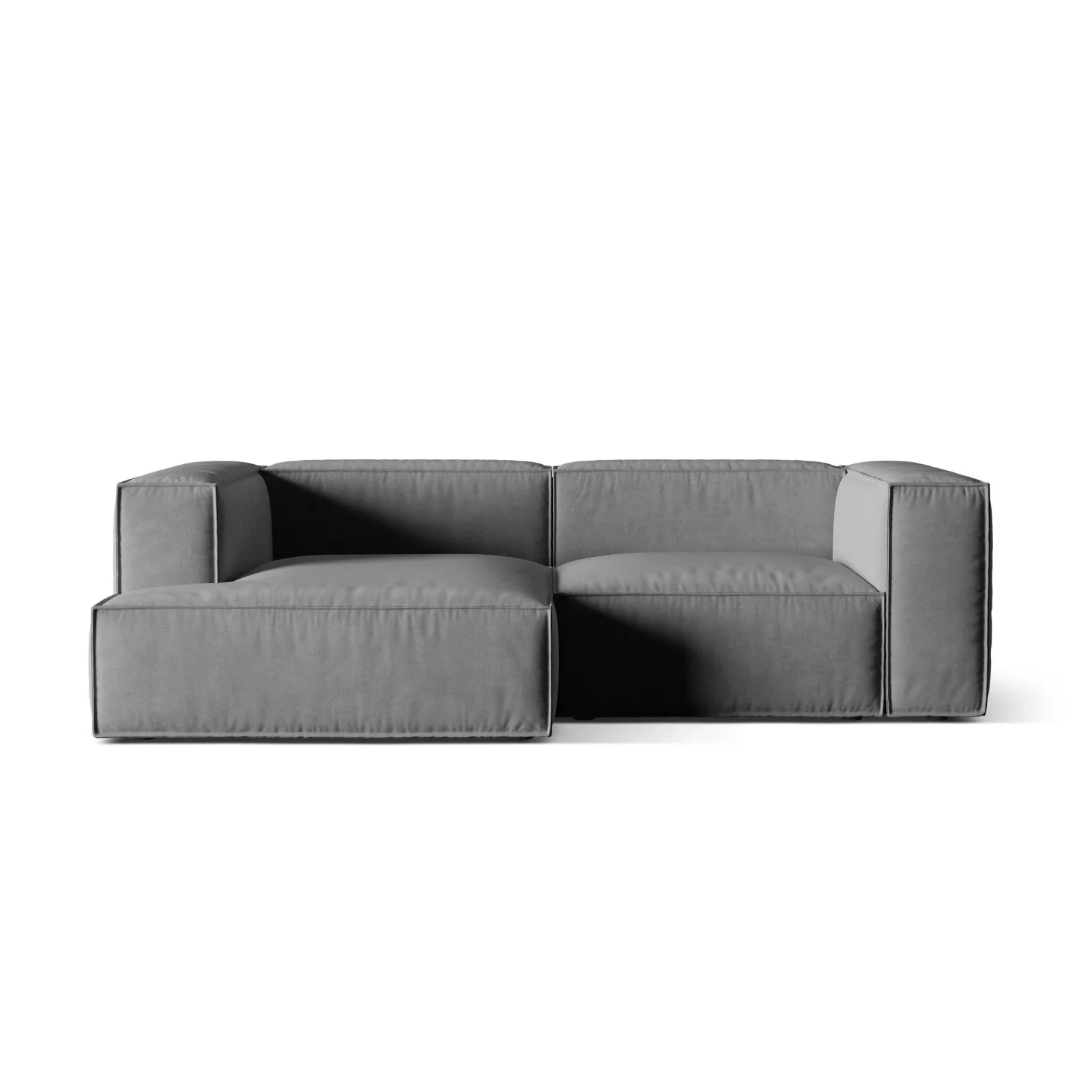 Nuria Ecksofa Links, mit Bezug aus Samt, Boucle oder Strukturstoff, 147x252 cm - Image 97
