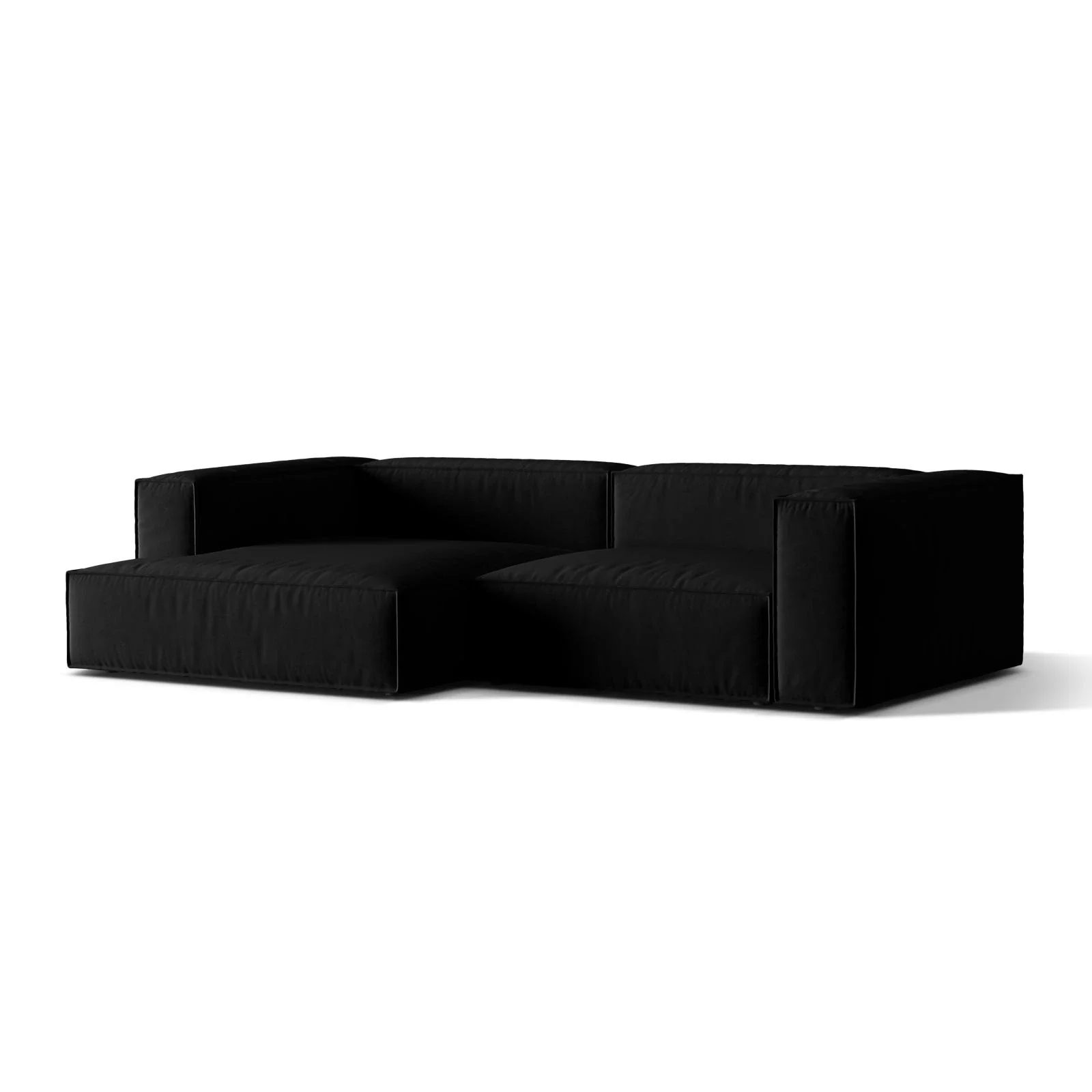 Nuria Ecksofa Links, mit Bezug aus Samt, Boucle oder Strukturstoff, 147x292 cm - Image 104