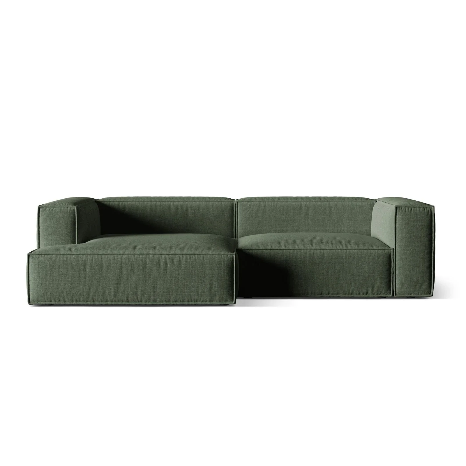 Nuria Ecksofa Links, mit Bezug aus Samt, Boucle oder Strukturstoff, 147x292 cm - Image 13