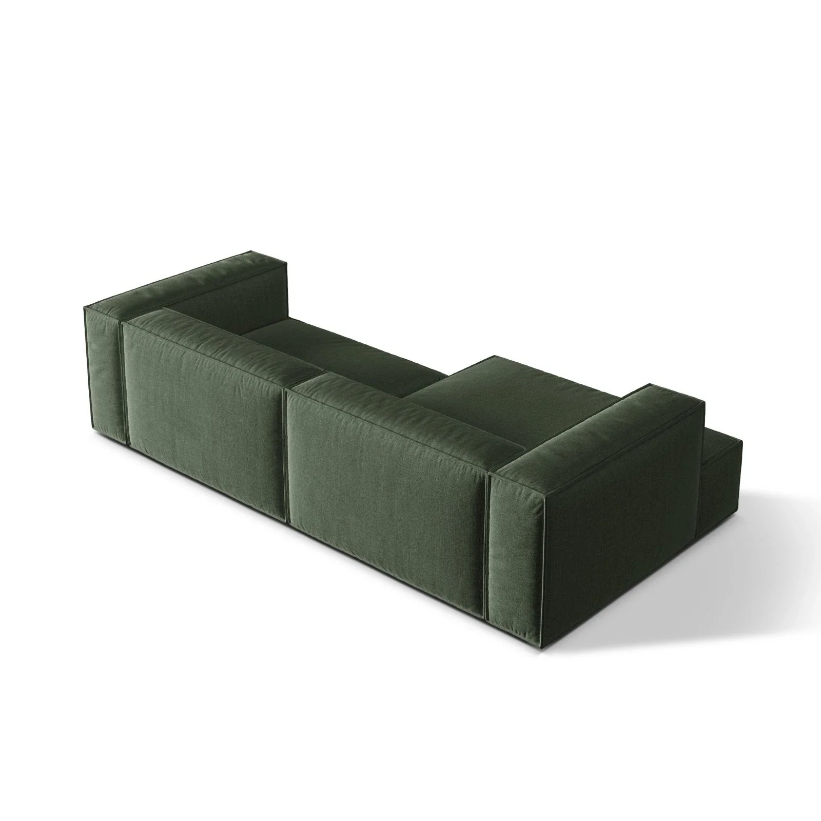 Nuria Ecksofa Links, mit Bezug aus Samt, Boucle oder Strukturstoff, 147x292 cm - Image 16