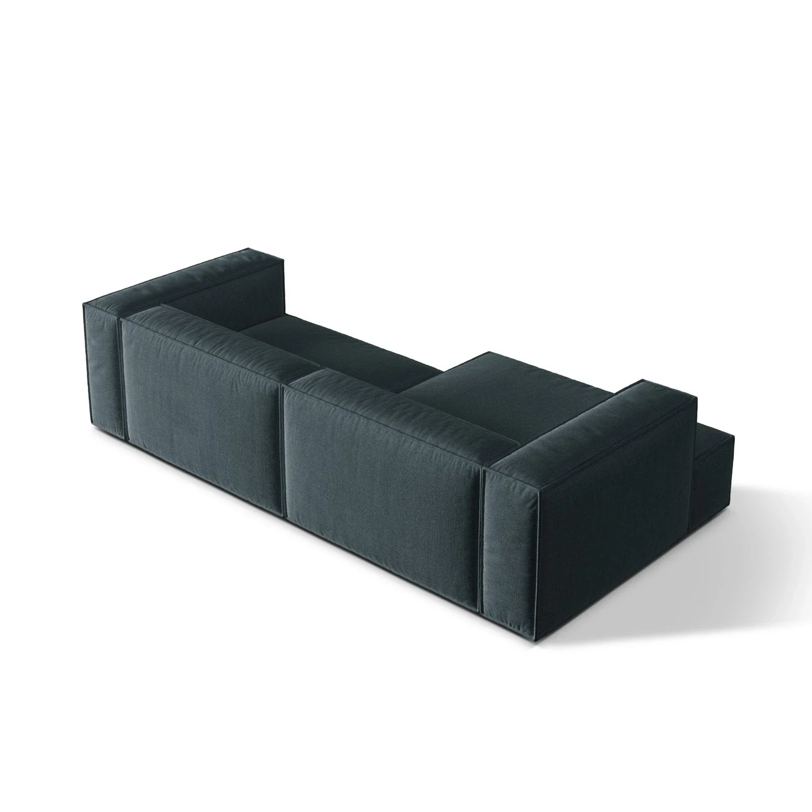 Nuria Ecksofa Links, mit Bezug aus Samt, Boucle oder Strukturstoff, 147x292 cm - Image 22