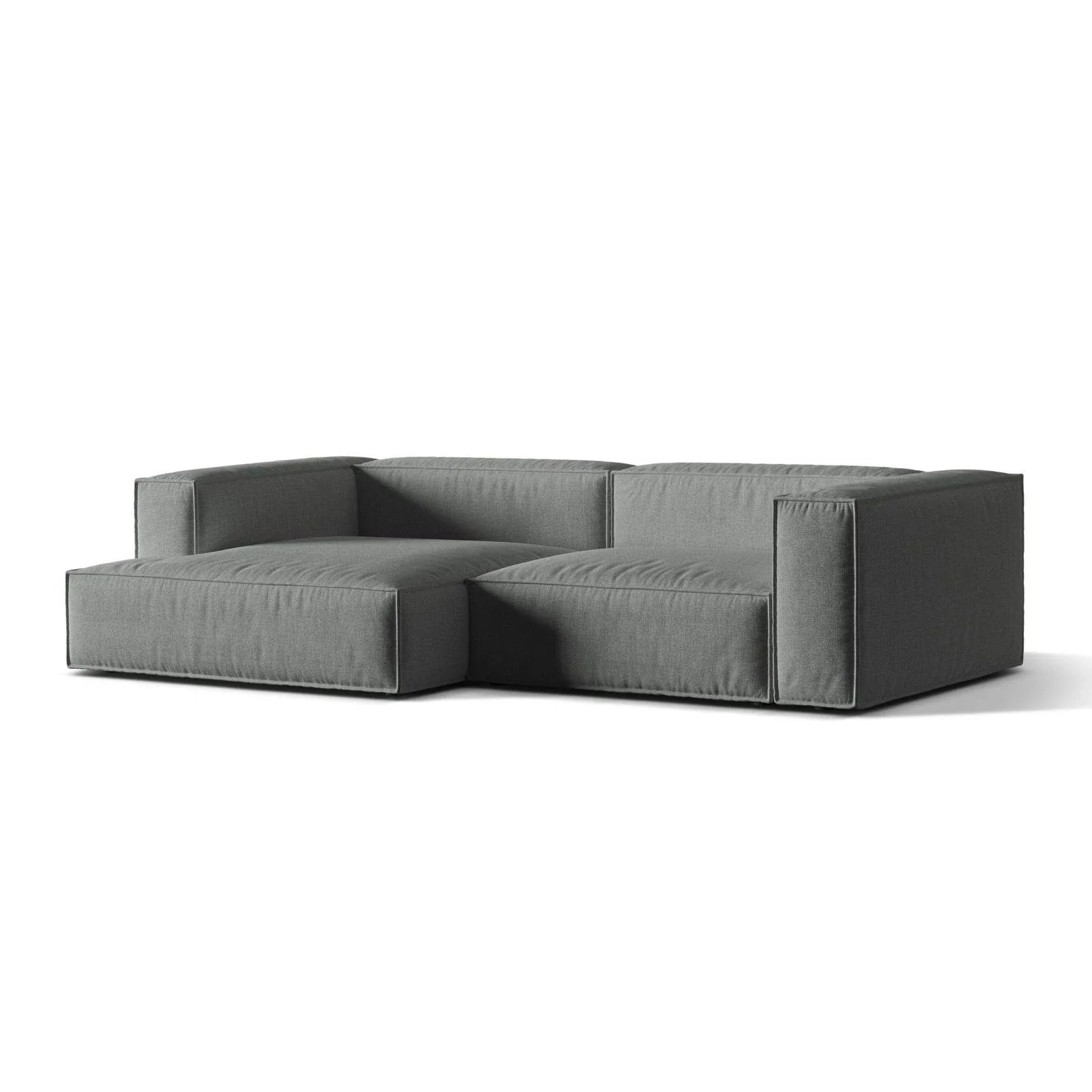 Nuria Ecksofa Links, mit Bezug aus Samt, Boucle oder Strukturstoff, 147x292 cm - Image 26