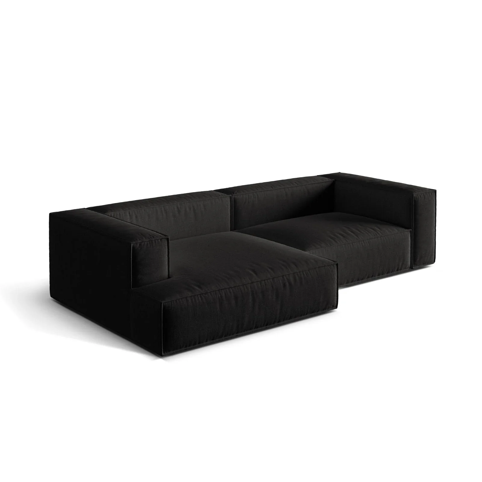 Nuria Ecksofa Links, mit Bezug aus Samt, Boucle oder Strukturstoff, 147x292 cm - Image 33