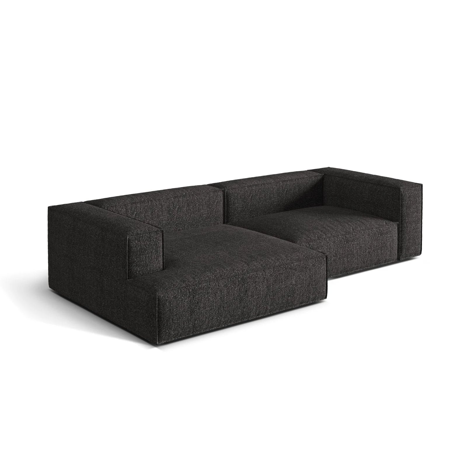 Nuria Ecksofa Links, mit Bezug aus Samt, Boucle oder Strukturstoff, 147x292 cm - Image 51