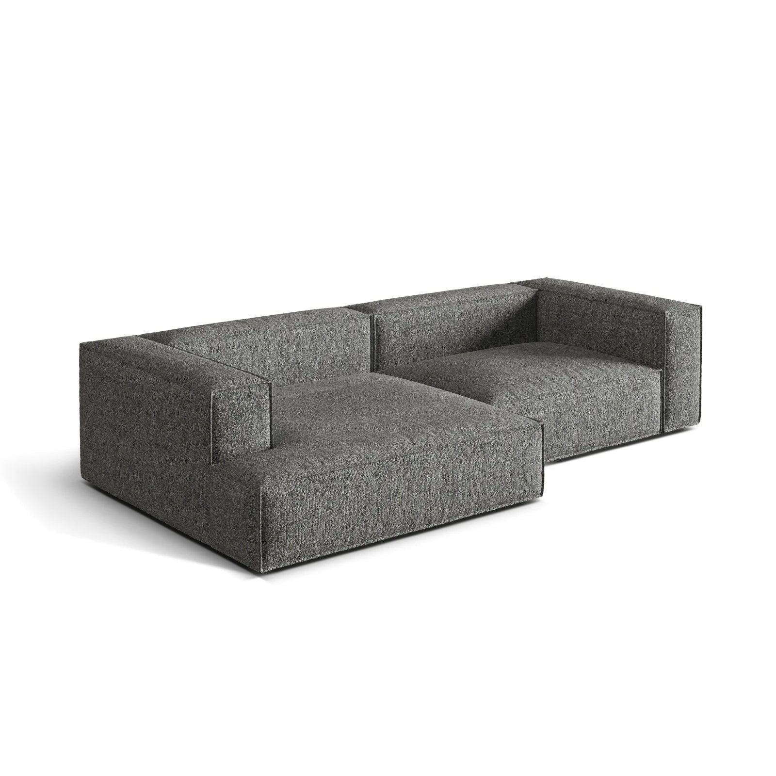 Nuria Ecksofa Links, mit Bezug aus Samt, Boucle oder Strukturstoff, 147x292 cm - Image 57