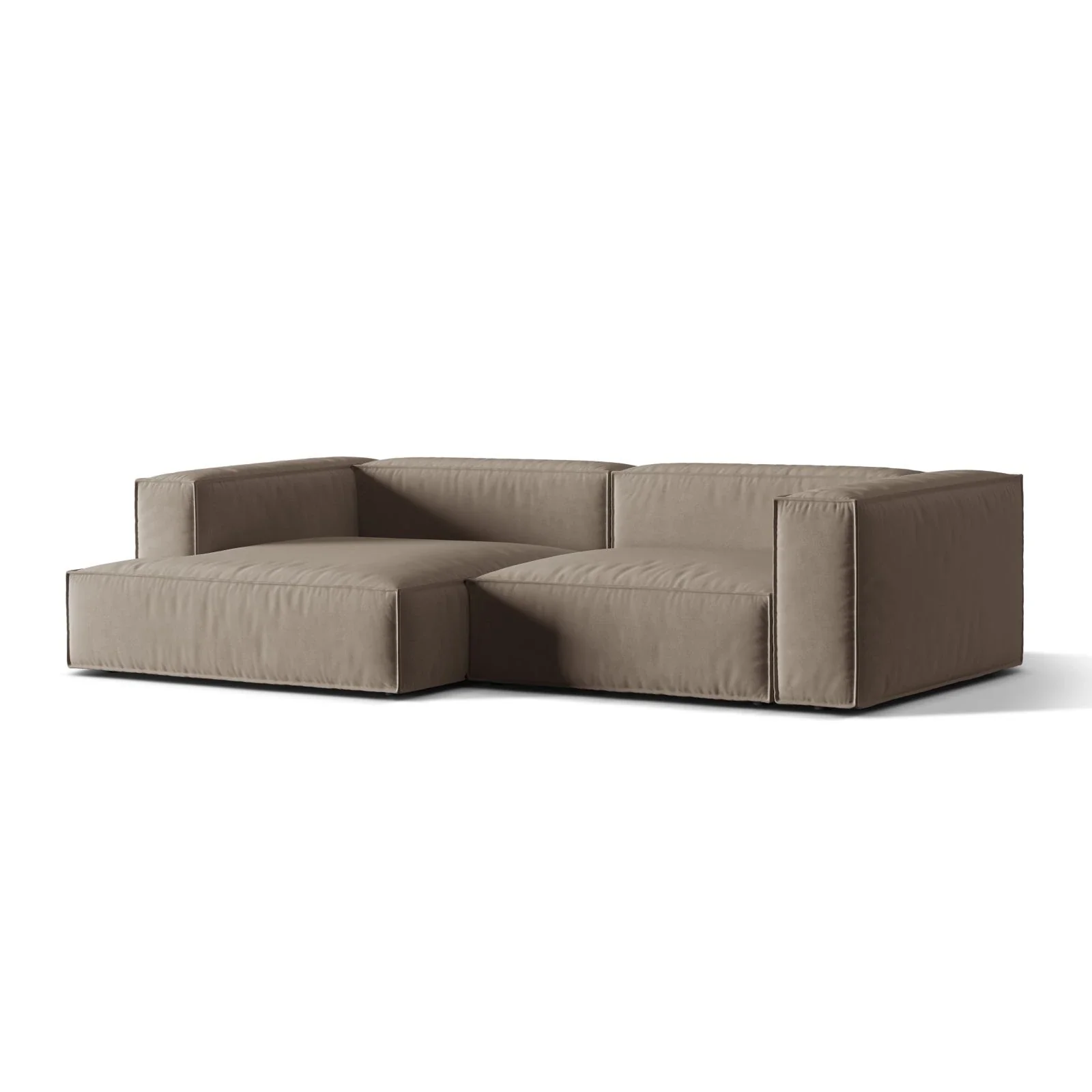 Nuria Ecksofa Links, mit Bezug aus Samt, Boucle oder Strukturstoff, 147x292 cm - Image 74