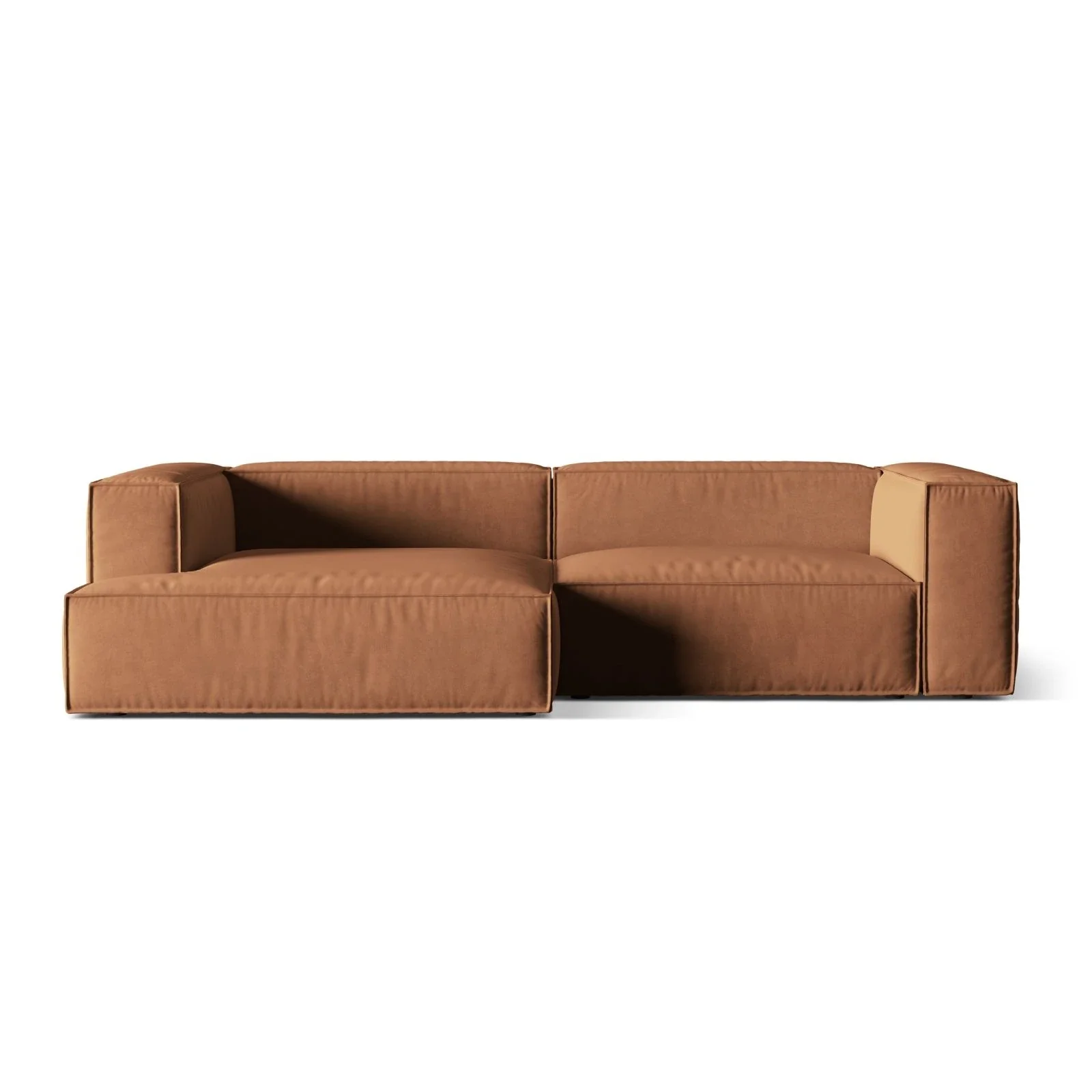 Nuria Ecksofa Links, mit Bezug aus Samt, Boucle oder Strukturstoff, 147x292 cm - Image 79