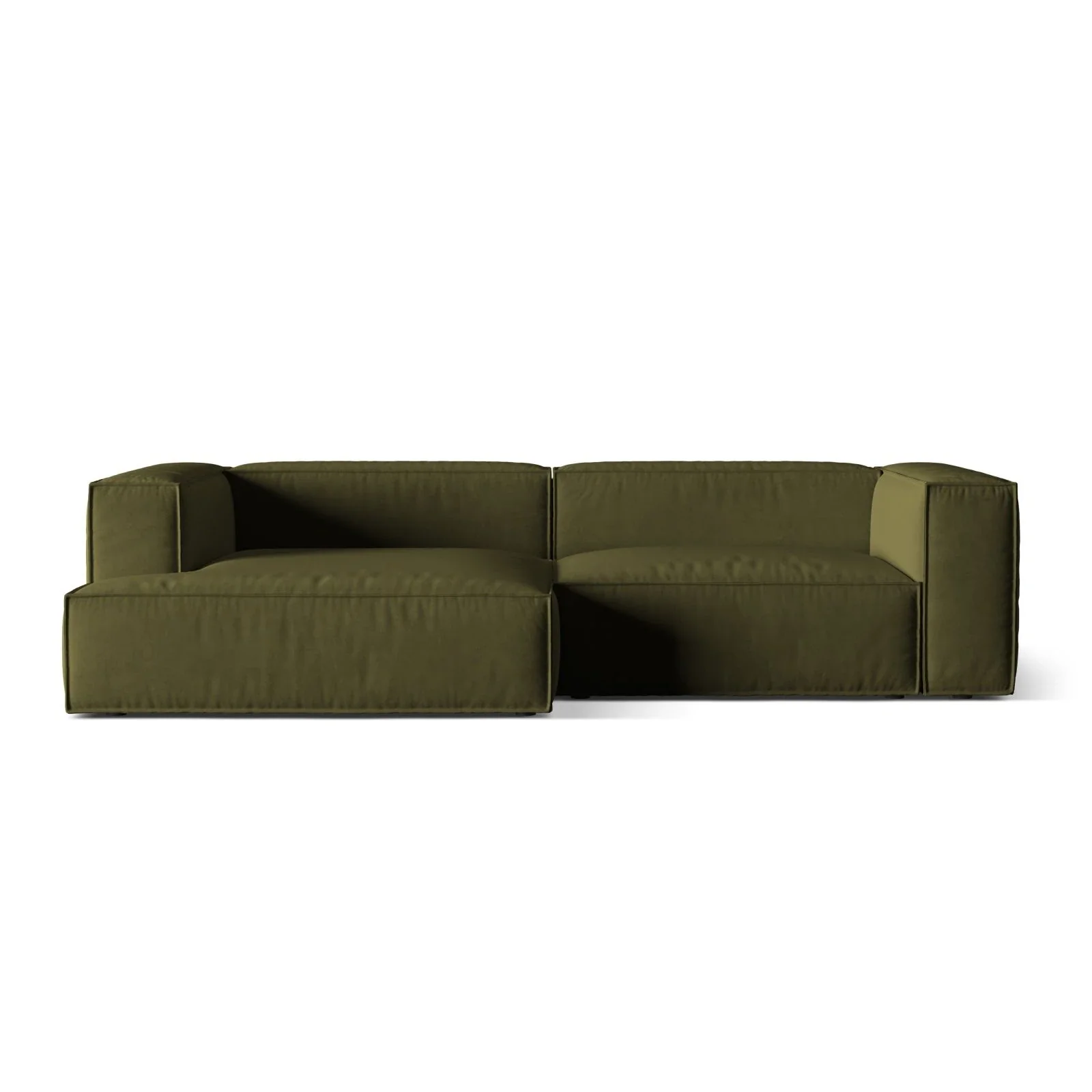 Nuria Ecksofa Links, mit Bezug aus Samt, Boucle oder Strukturstoff, 147x292 cm - Image 91