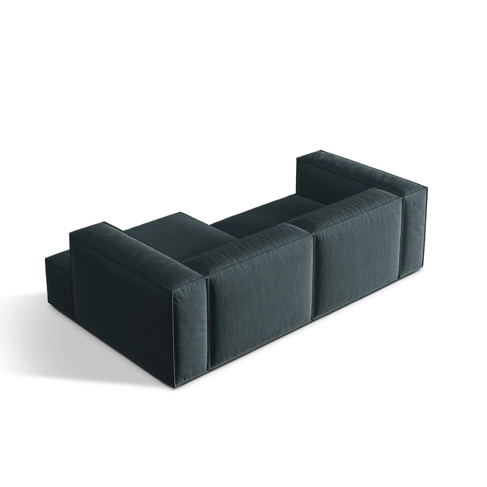 Nuria Ecksofa Rechts, mit Bezug aus Samt, Boucle oder Strukturstoff, 147x252 cm - Image 22