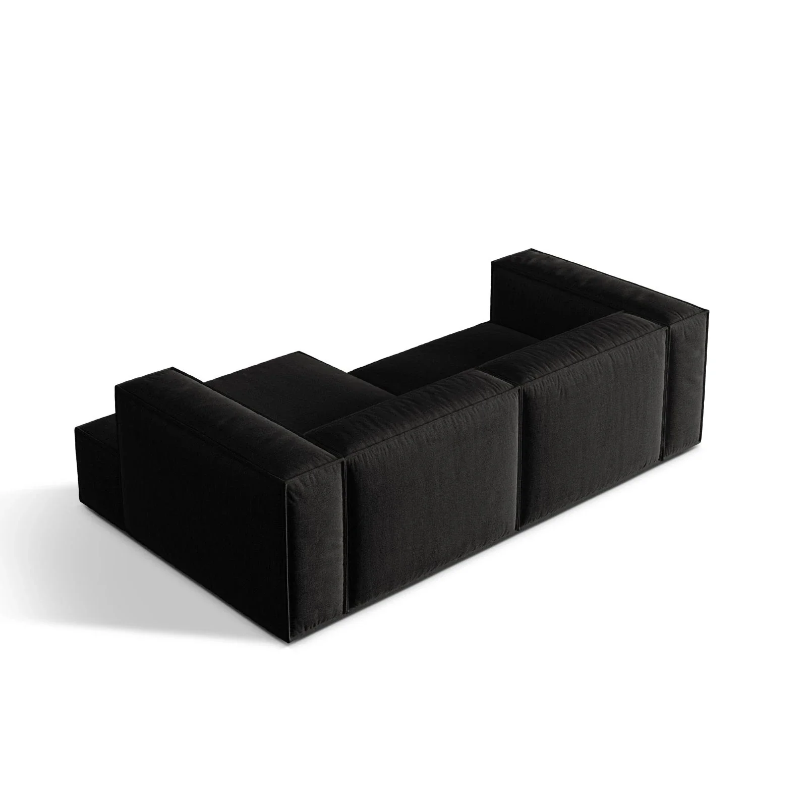 Nuria Ecksofa Rechts, mit Bezug aus Samt, Boucle oder Strukturstoff, 147x252 cm - Image 34