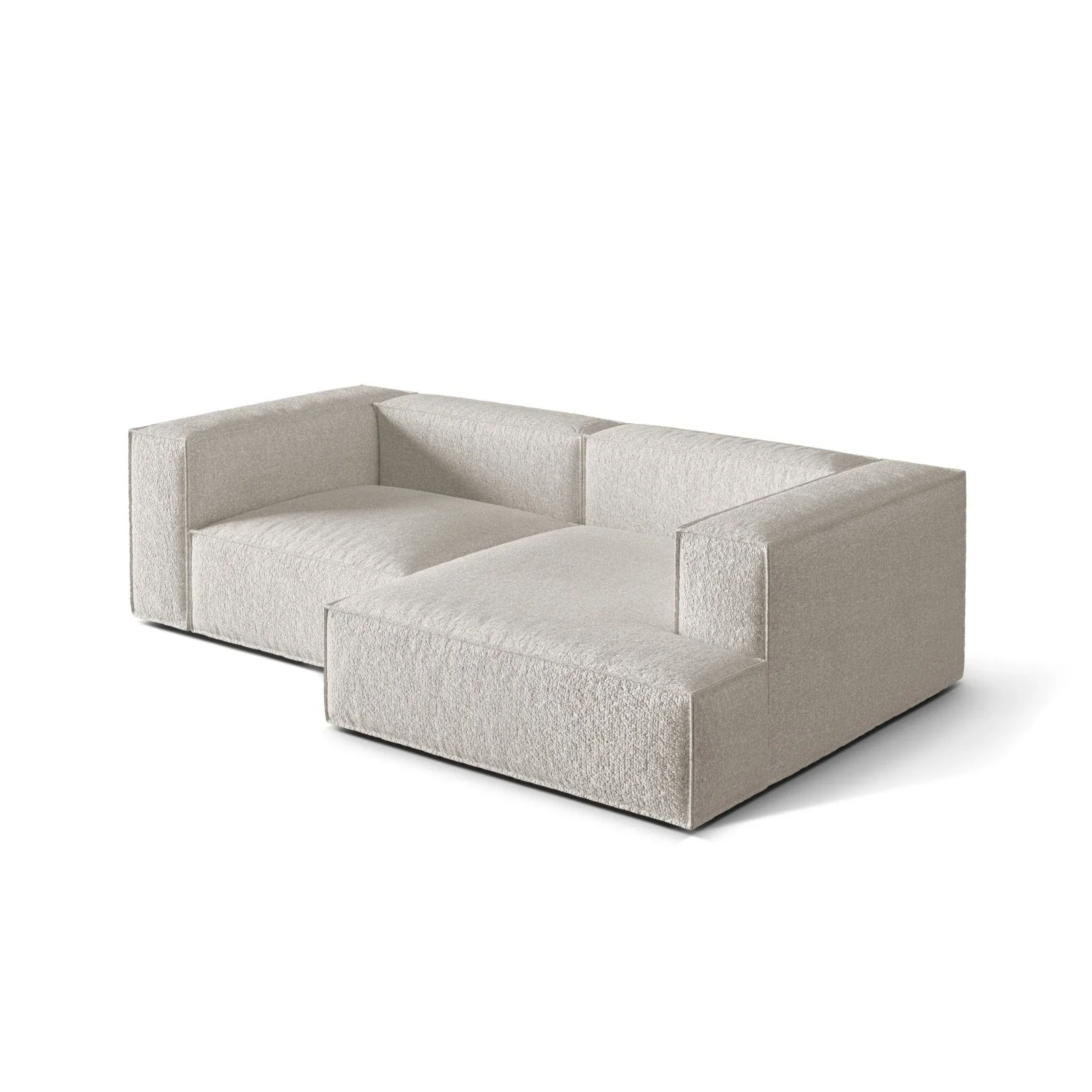 Nuria Ecksofa Rechts, mit Bezug aus Samt, Boucle oder Strukturstoff, 147x252 cm - Image 39