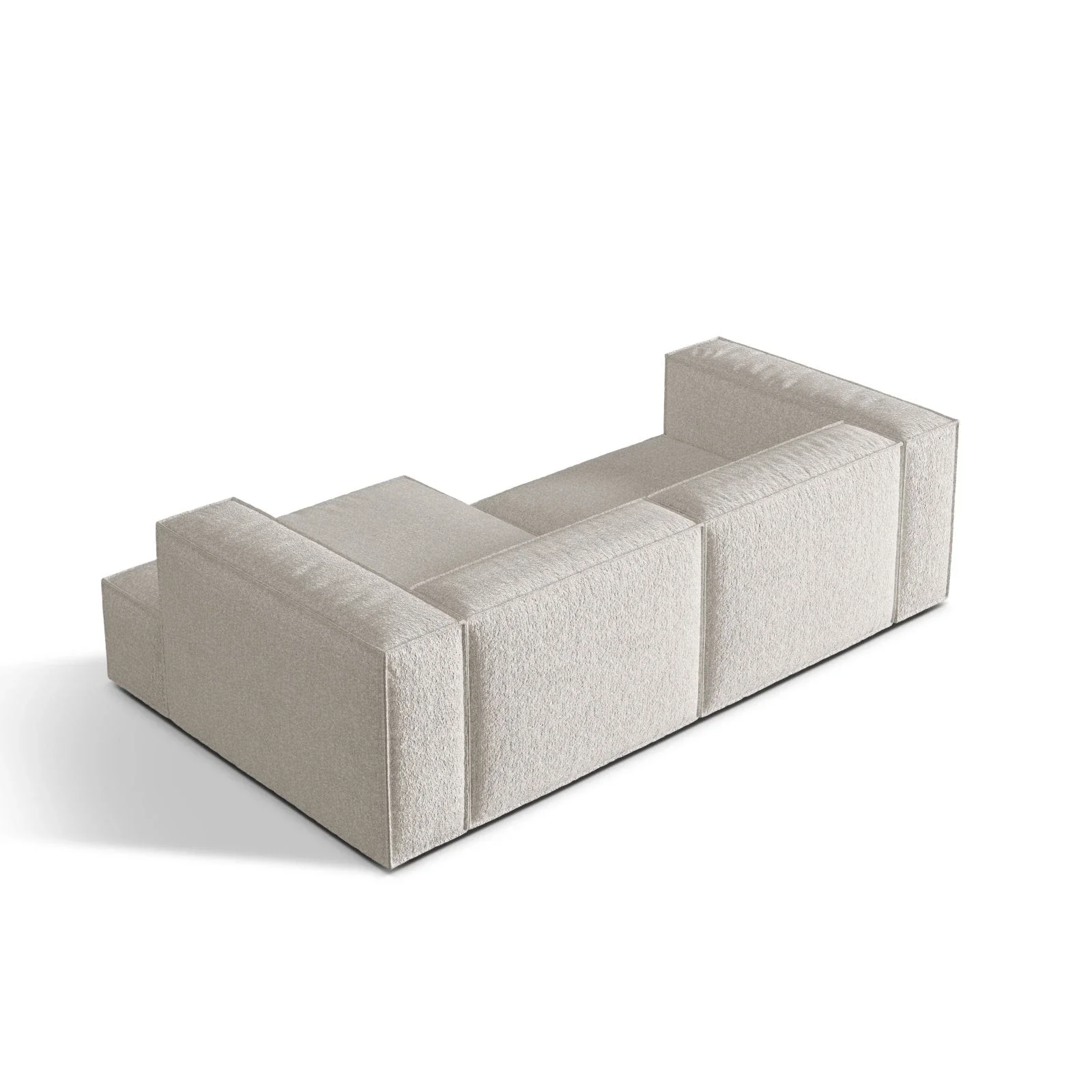Nuria Ecksofa Rechts, mit Bezug aus Samt, Boucle oder Strukturstoff, 147x252 cm - Image 40