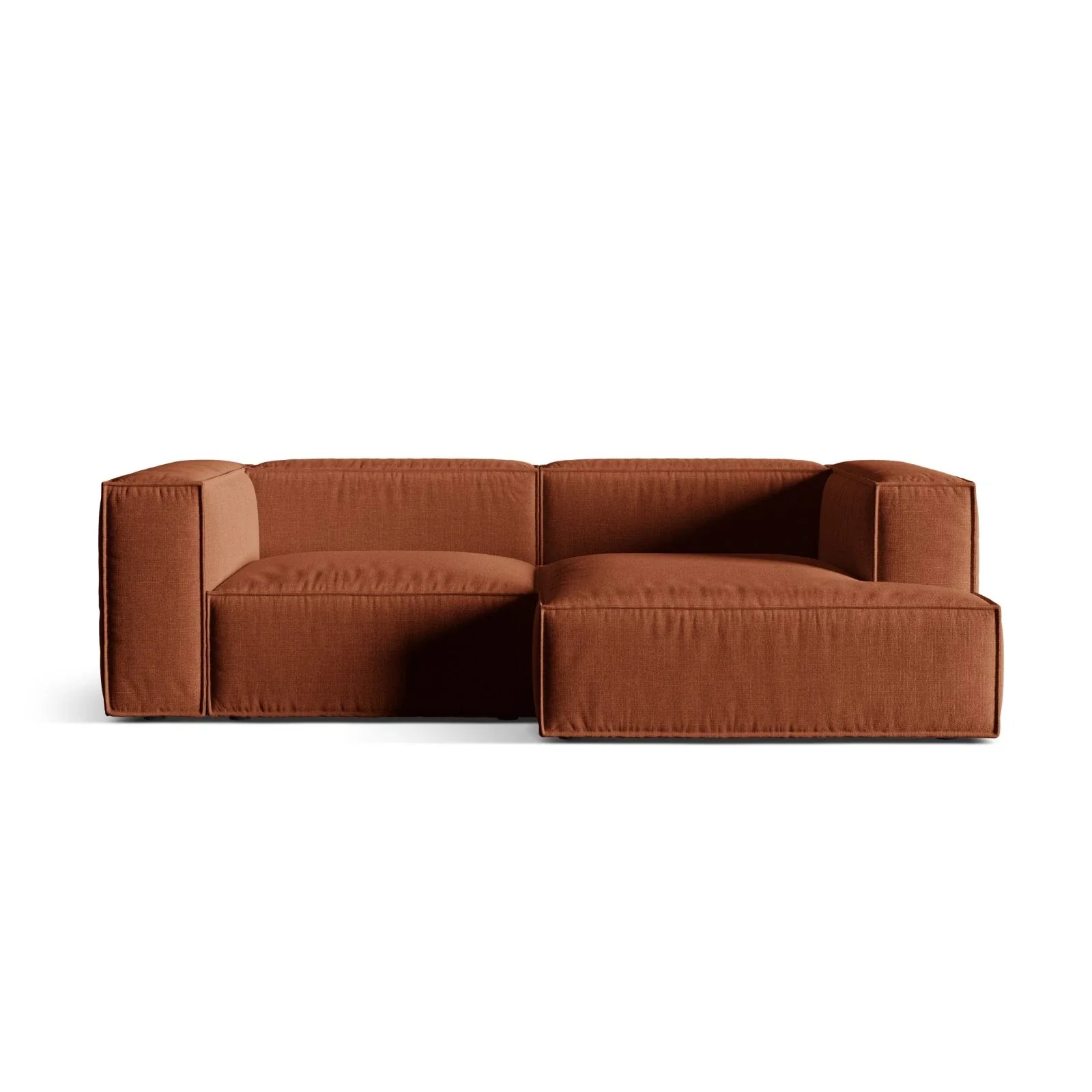 Nuria Ecksofa Rechts, mit Bezug aus Samt, Boucle oder Strukturstoff, 147x252 cm - Image 7