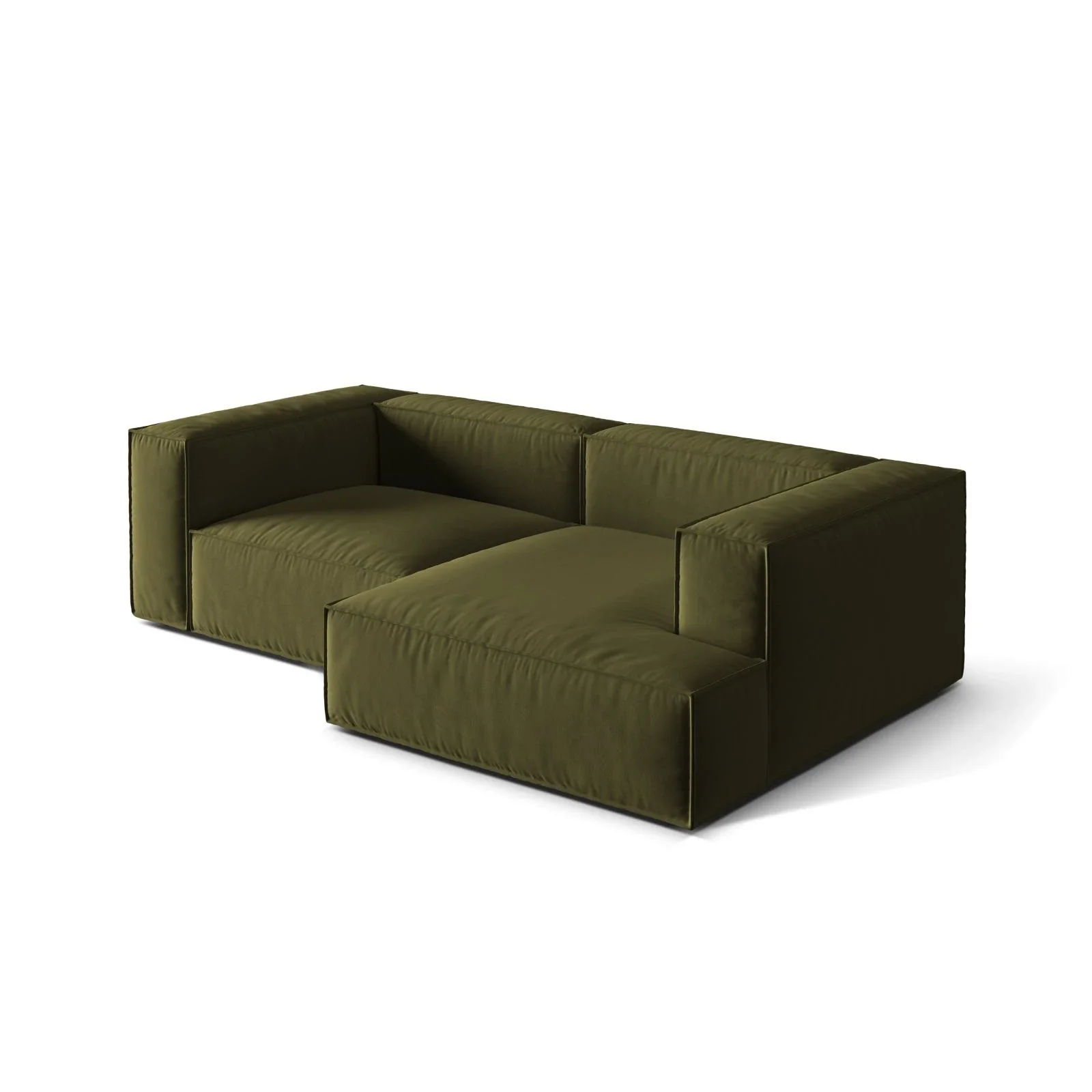 Nuria Ecksofa Rechts, mit Bezug aus Samt, Boucle oder Strukturstoff, 147x252 cm - Image 93