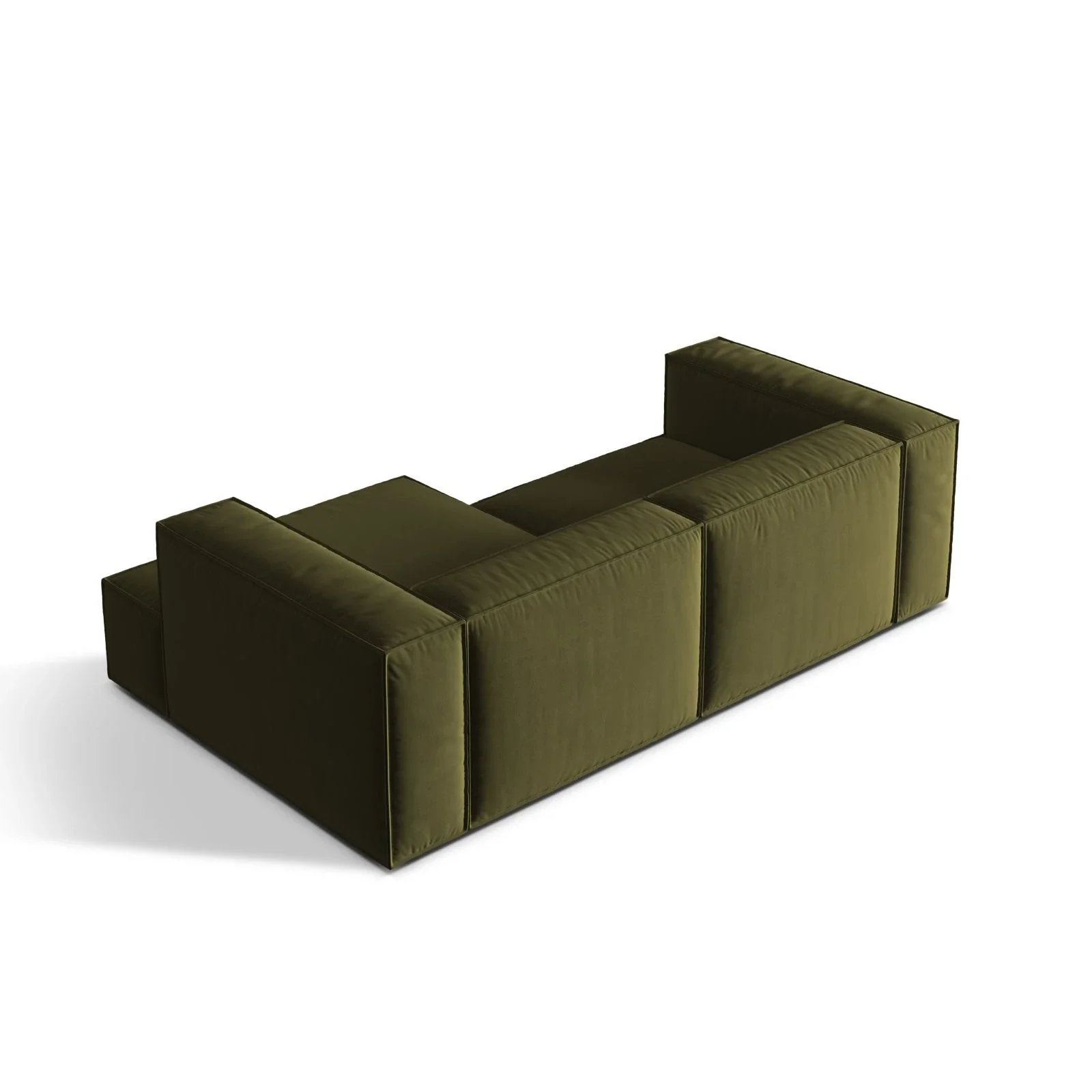 Nuria Ecksofa Rechts, mit Bezug aus Samt, Boucle oder Strukturstoff, 147x252 cm - Image 94