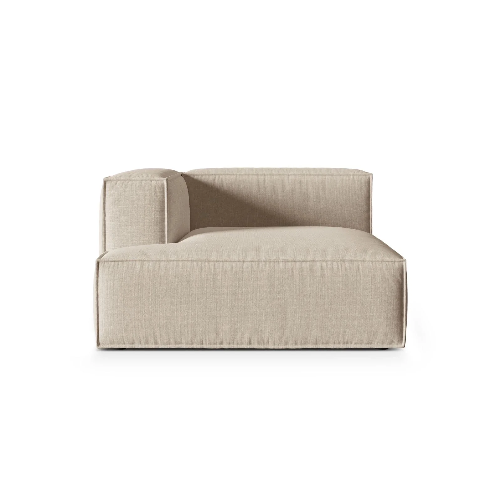 Nuria Modulares Sofa Sitzelement, Linke Seite, aus Samt, Boucle oder Strukturstoff, 147x127 cm