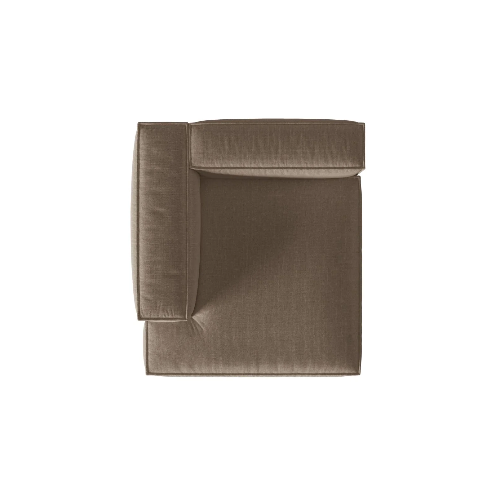 Nuria Modulares Sofa Sitzelement, Linke Seite, aus Samt, Boucle oder Strukturstoff, 147x127 cm - Image 10